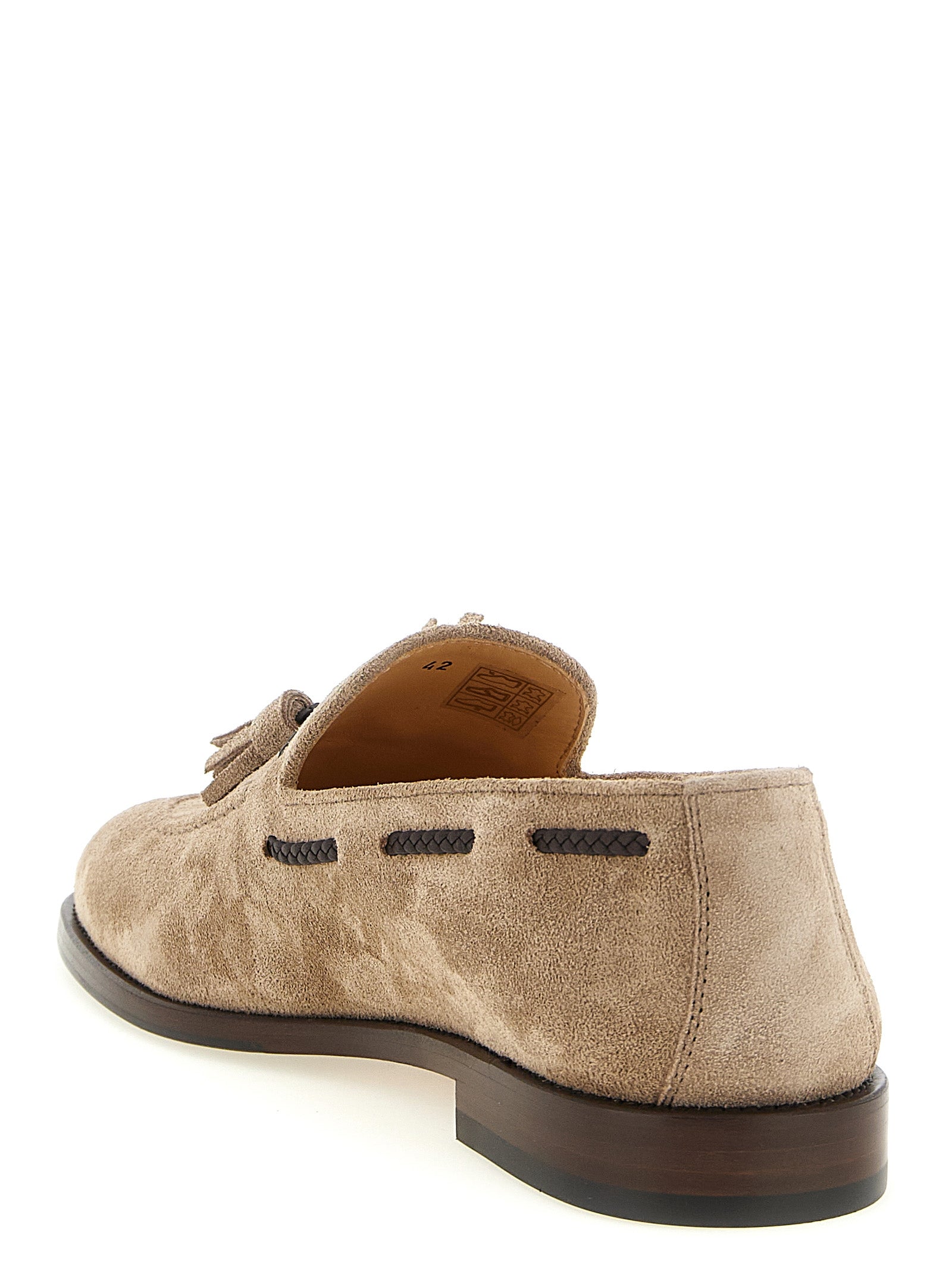 Brunello Cucinelli Brown Calfskin Slip-On Loafers Curated Luxury Accessories by Orvyn