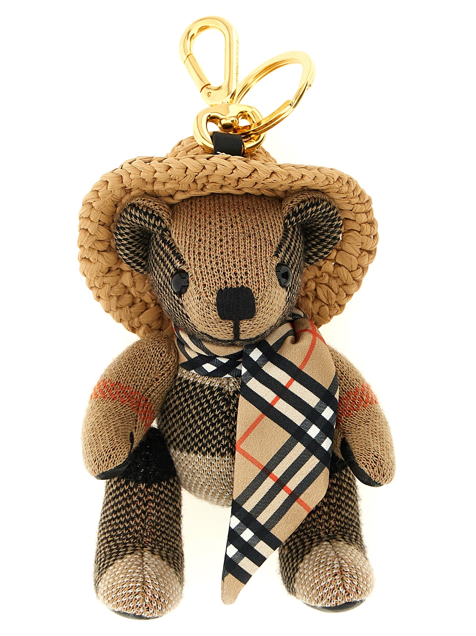 Burberry Beige Wool Keychain Curated Luxury Accessories by Orvyn