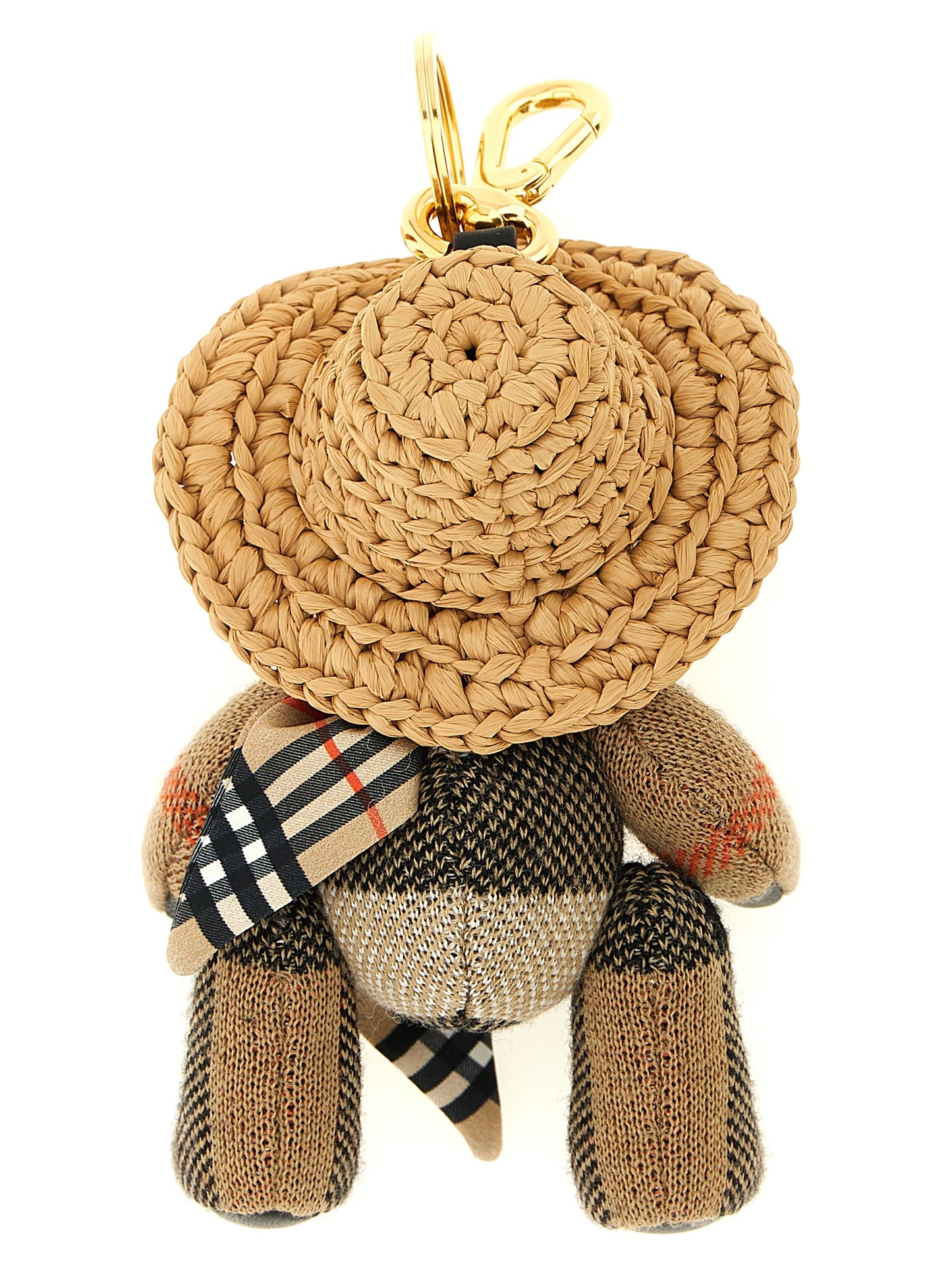 Burberry Beige Wool Keychain Curated Luxury Accessories by Orvyn