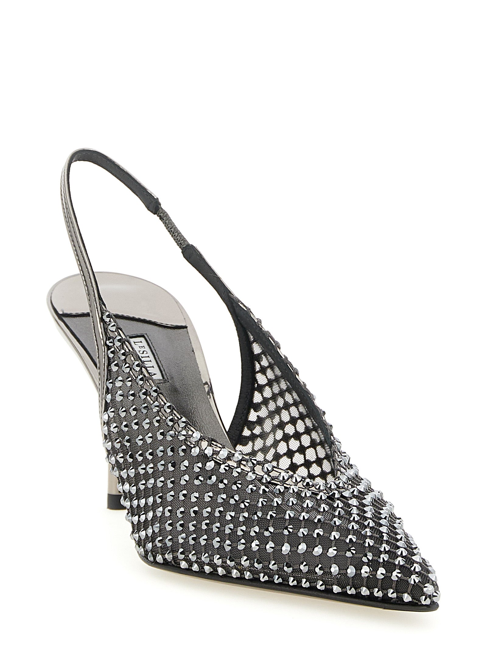LE SILLA Gray Polyester High Heel Pumps Curated Luxury Accessories by Orvyn