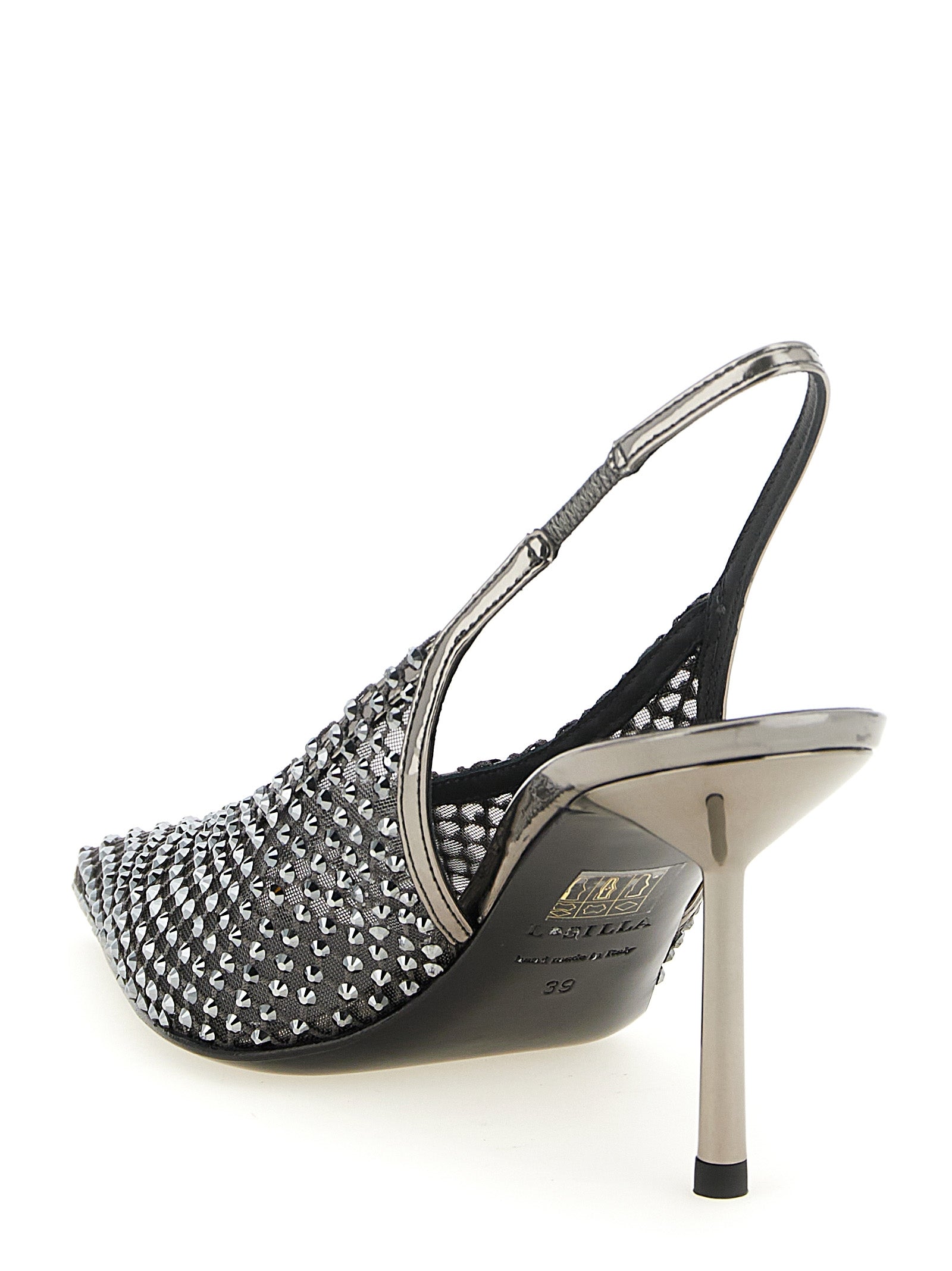 LE SILLA Gray Polyester High Heel Pumps Curated Luxury Accessories by Orvyn