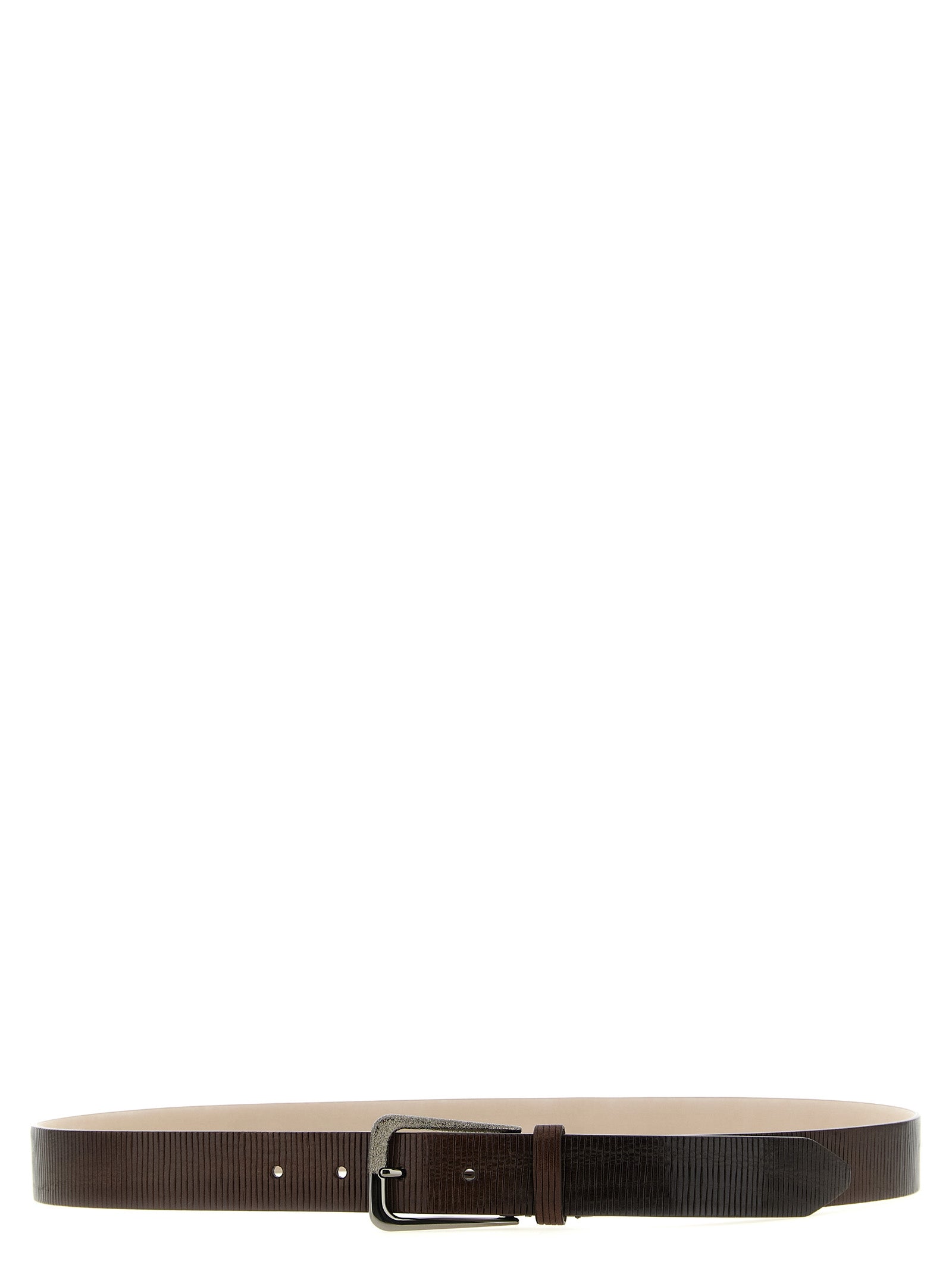 Brunello Cucinelli Brown Leather Regular Belt Curated Luxury Accessories by Orvyn
