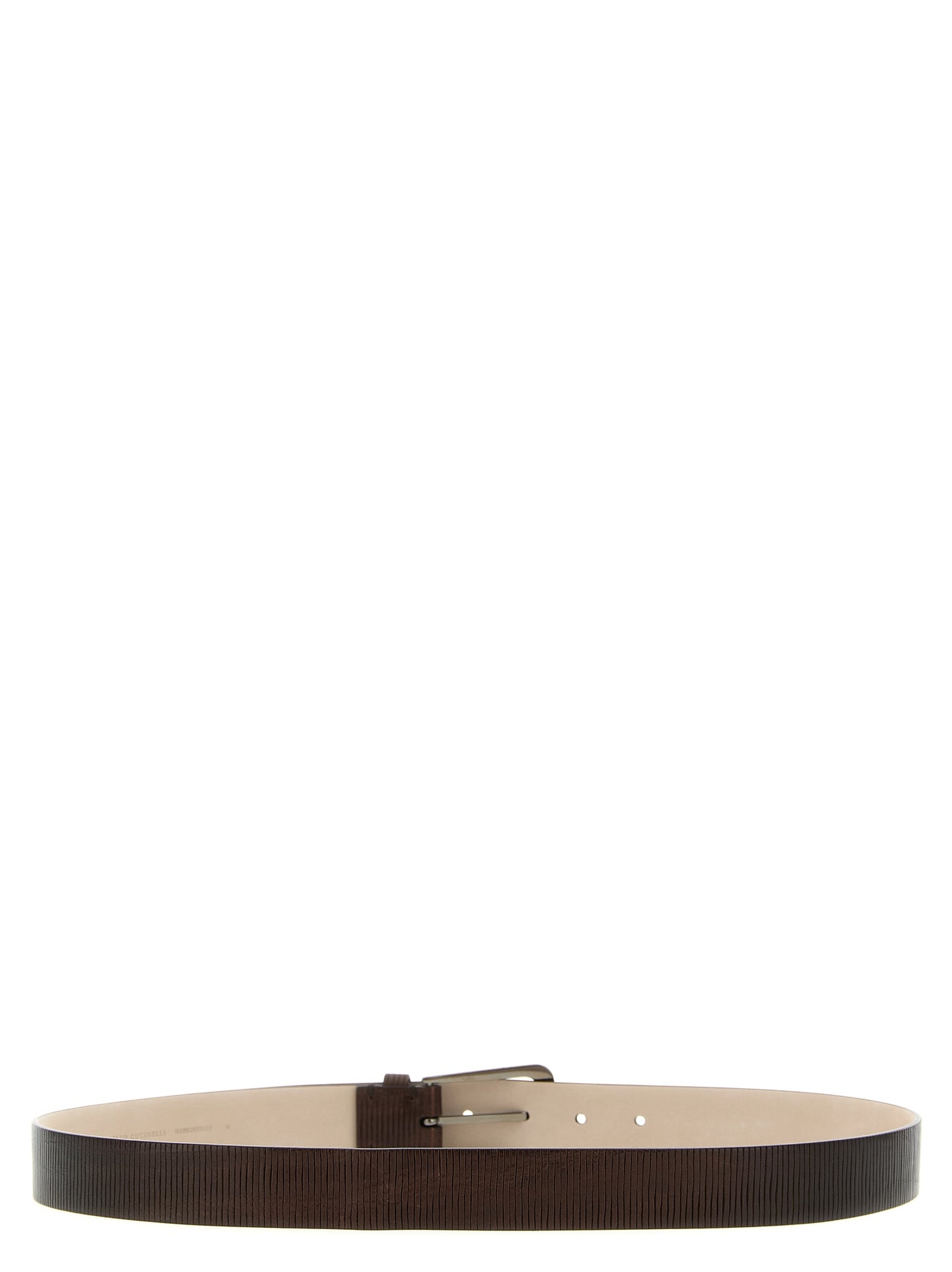 Brunello Cucinelli Brown Leather Regular Belt Curated Luxury Accessories by Orvyn
