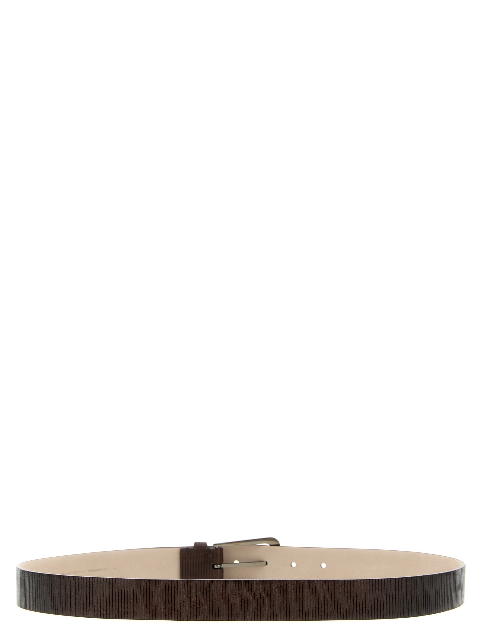 Brunello Cucinelli Brown Leather Regular Belt Curated Luxury Accessories by Orvyn