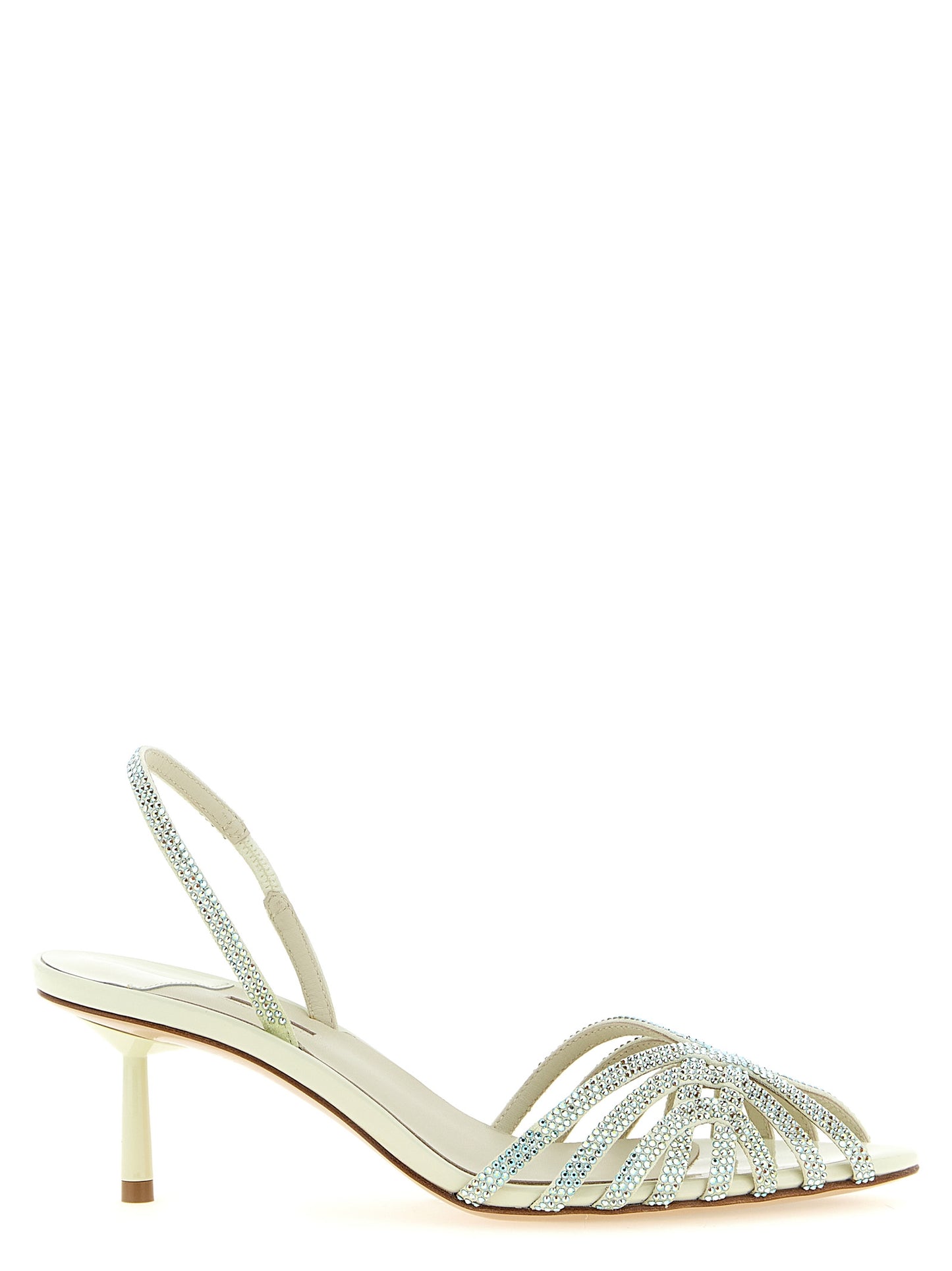 LE SILLA Bicolor Goatskin Stiletto Heel Sandals Curated Luxury Accessories by Orvyn