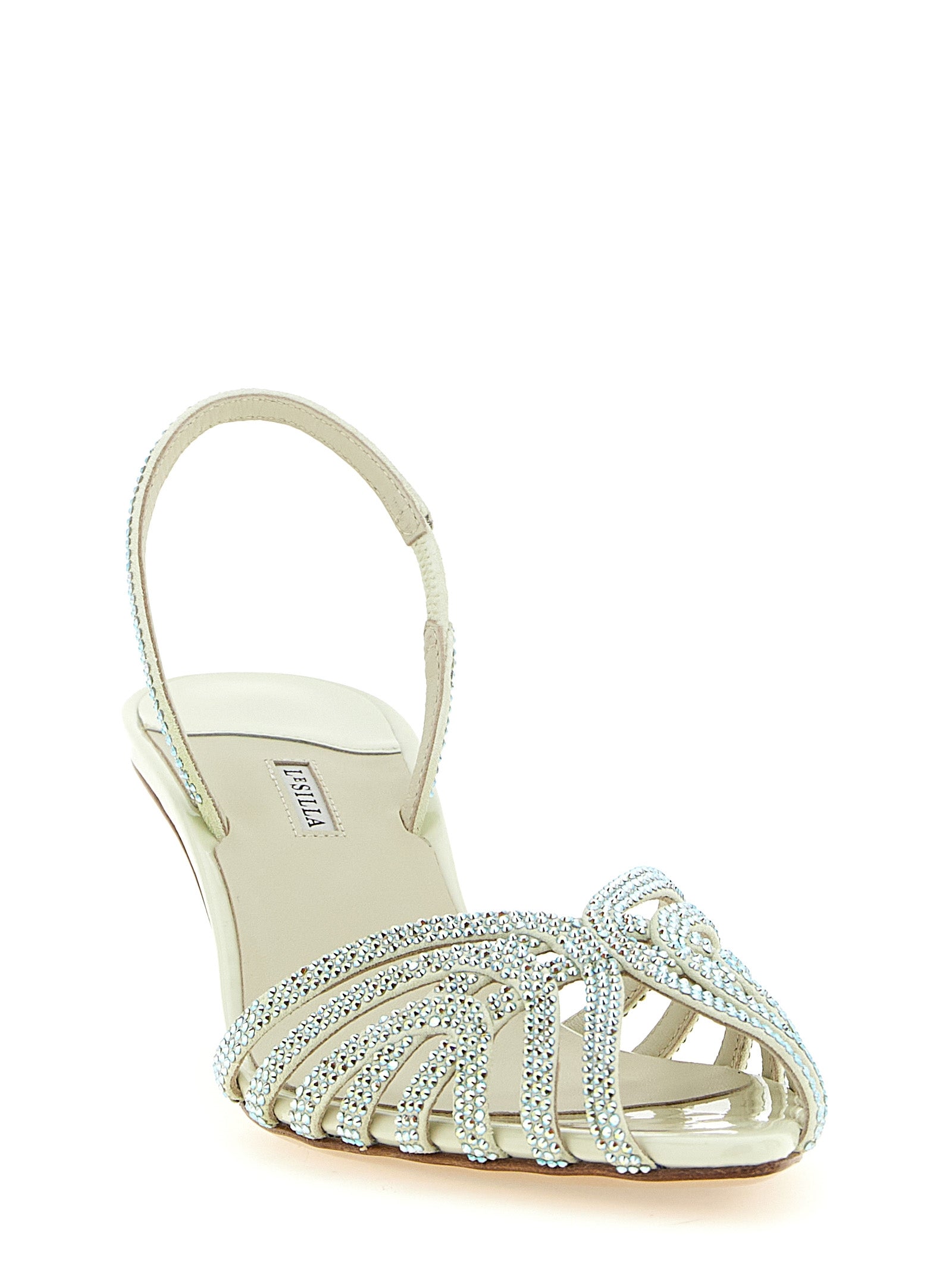 LE SILLA Bicolor Goatskin Stiletto Heel Sandals Curated Luxury Accessories by Orvyn