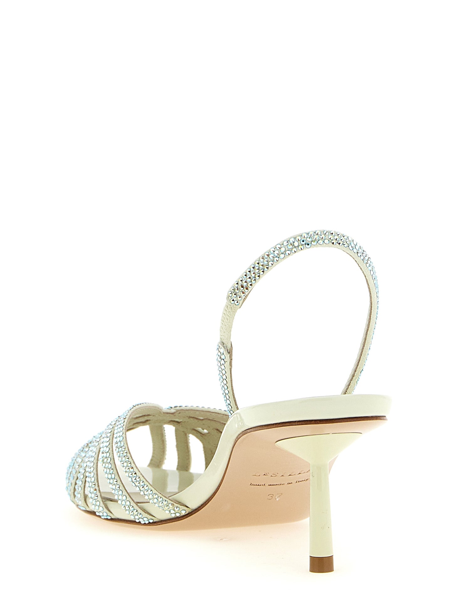 LE SILLA Bicolor Goatskin Stiletto Heel Sandals Curated Luxury Accessories by Orvyn