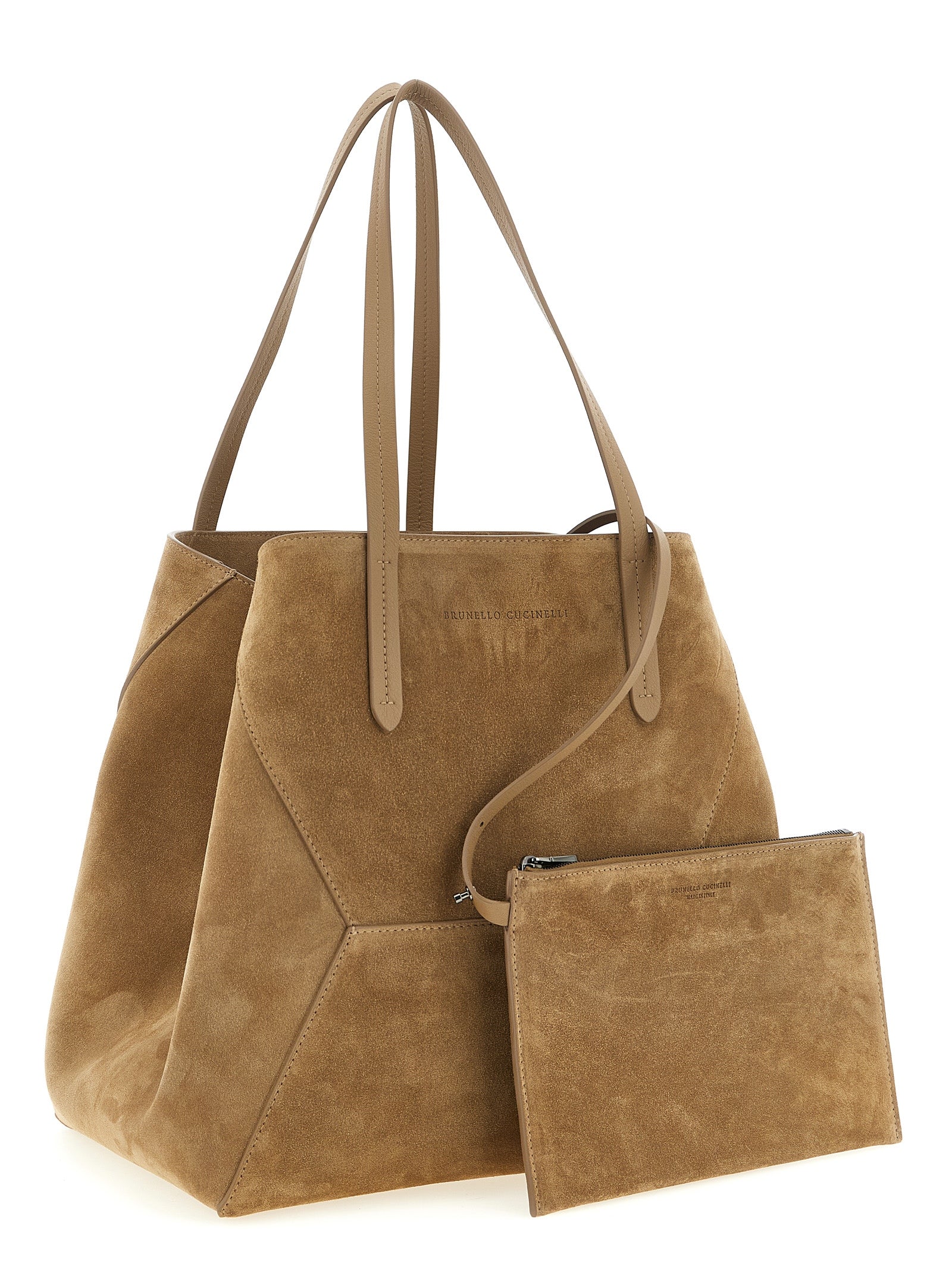 Brunello Cucinelli Brown Calfskin Shoulder Bag Curated Luxury Accessories by Orvyn