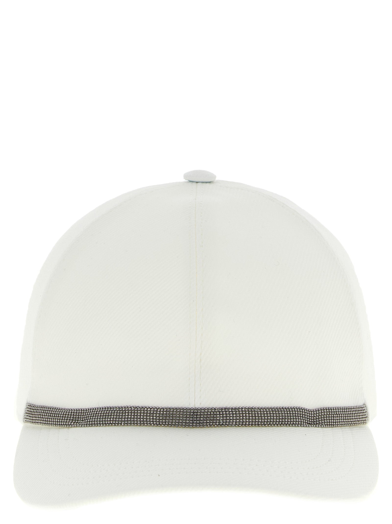 Brunello Cucinelli White Cotton Cap (Baseball Hat) Curated Luxury Accessories by Orvyn