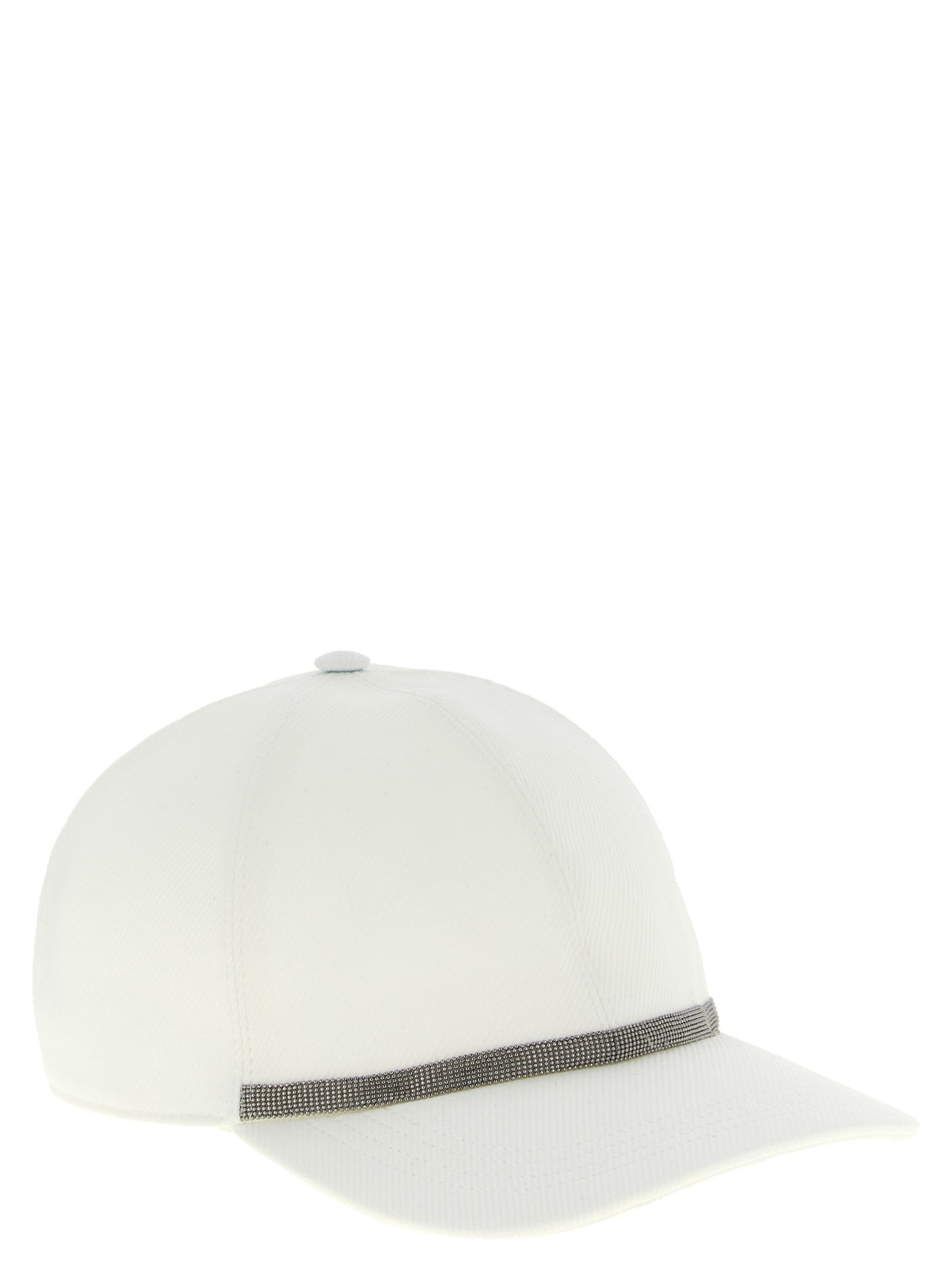 Brunello Cucinelli White Cotton Cap (Baseball Hat) Curated Luxury Accessories by Orvyn