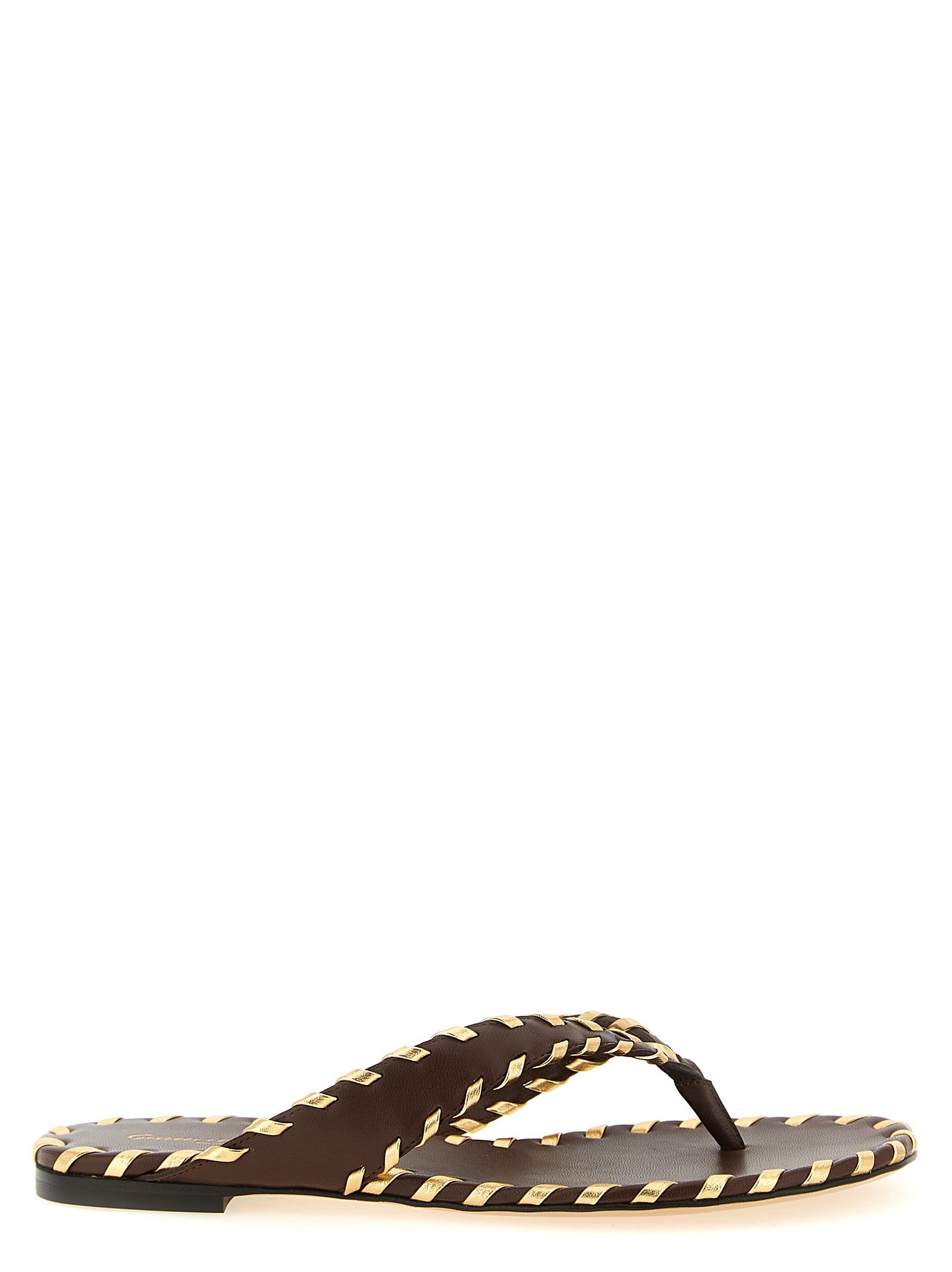 Gianvito Rossi Brown Lamb Leather Slides Curated Luxury Accessories by Orvyn