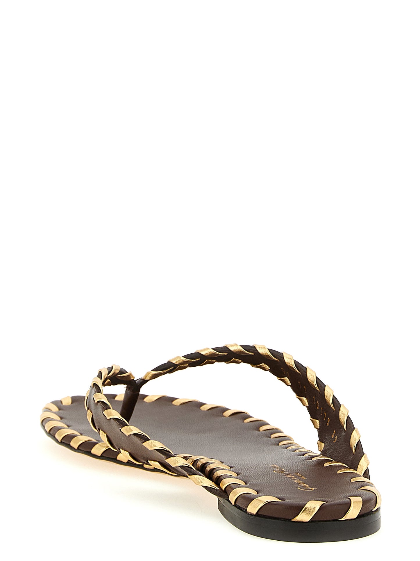 Gianvito Rossi Brown Lamb Leather Slides Curated Luxury Accessories by Orvyn