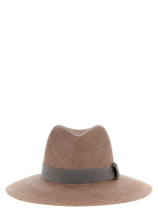 Brunello Cucinelli Brown Hemp Fedora Curated Luxury Accessories by Orvyn