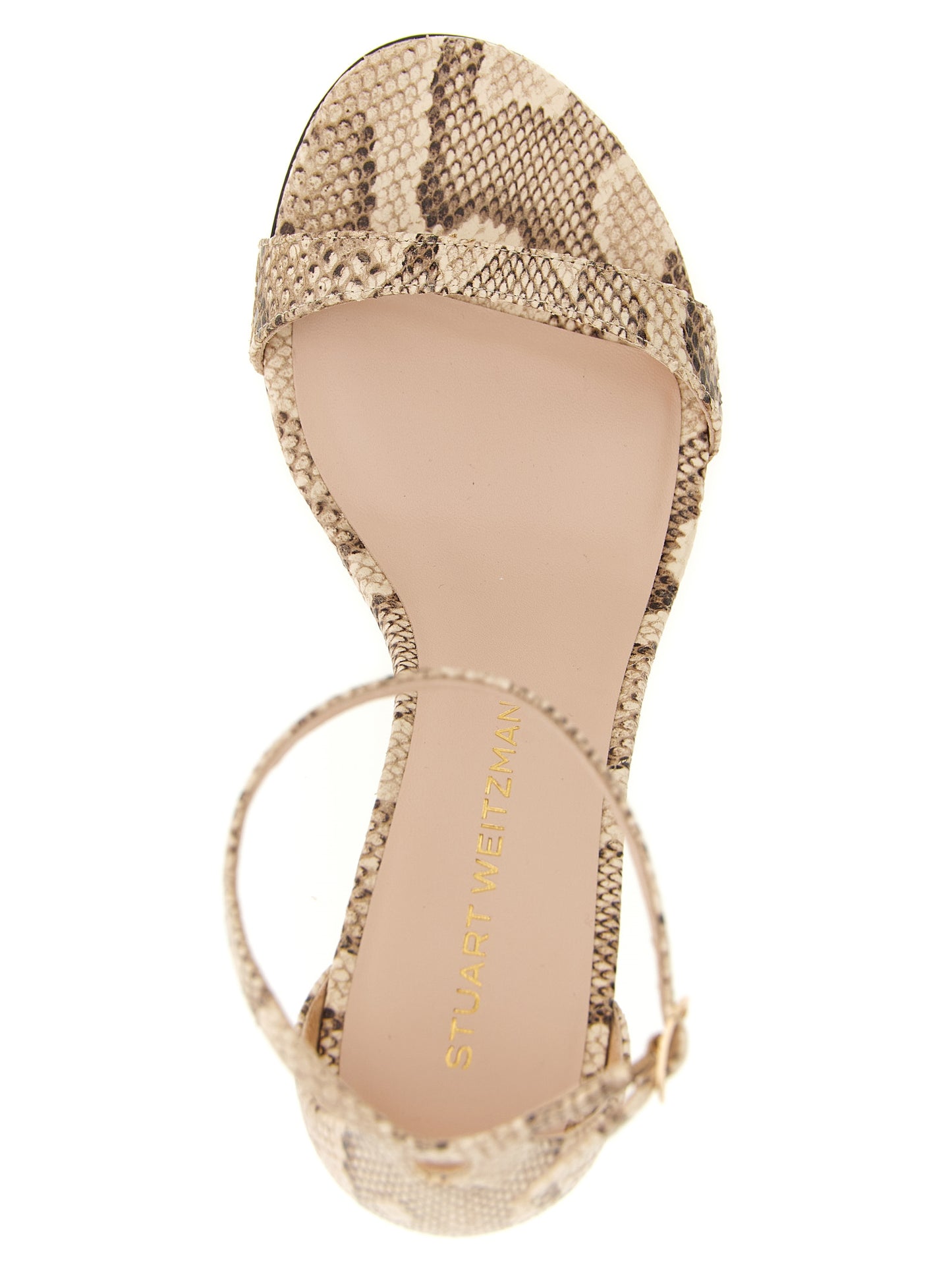 Stuart Weitzman Beige Goatskin Stiletto Heel Sandals Curated Luxury Accessories by Orvyn