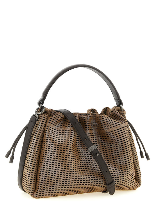 Brunello Cucinelli Brown Calfskin Handbag Curated Luxury Accessories by Orvyn