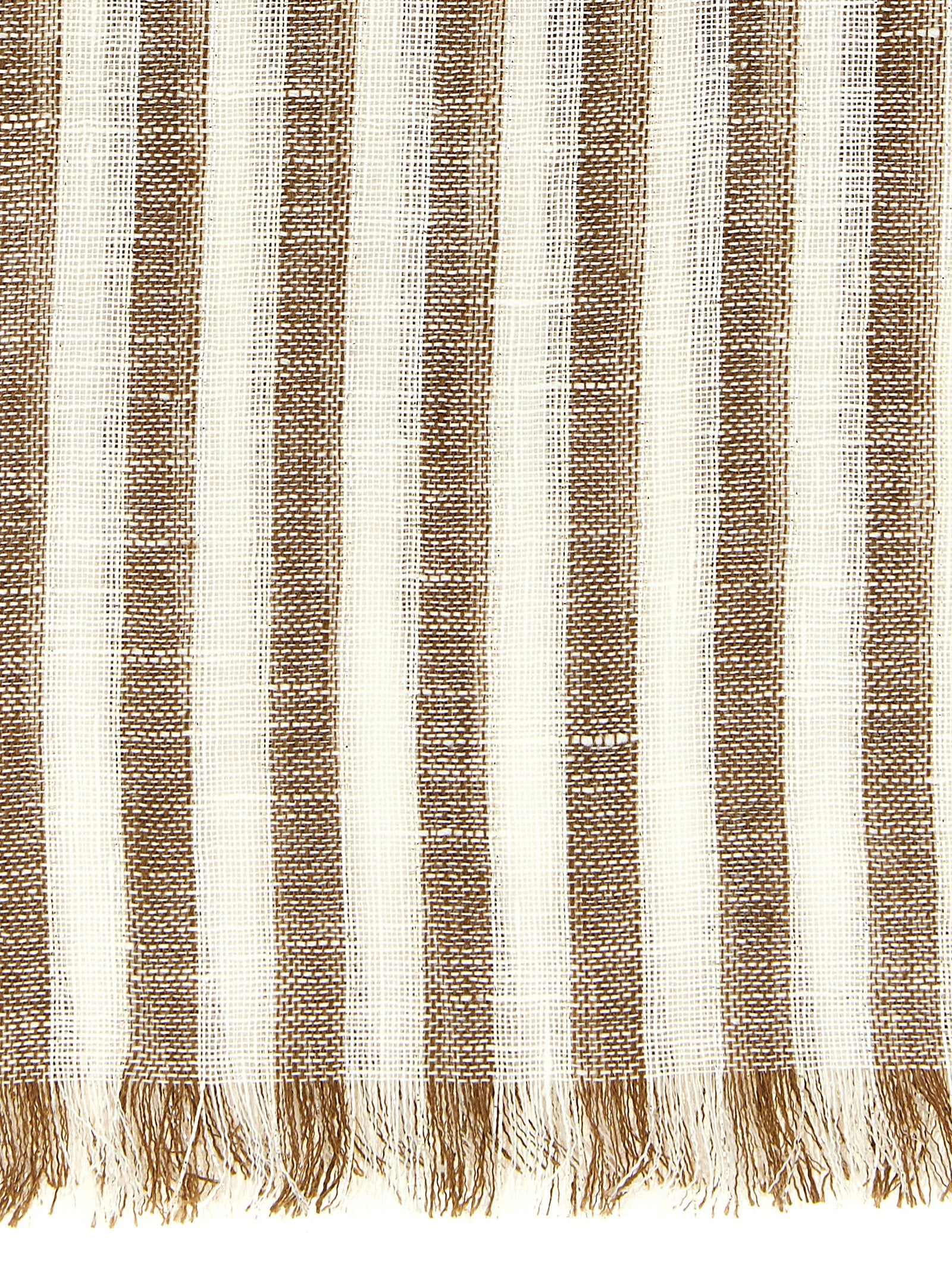 Brunello Cucinelli Brown Linen Scarf Curated Luxury Accessories by Orvyn