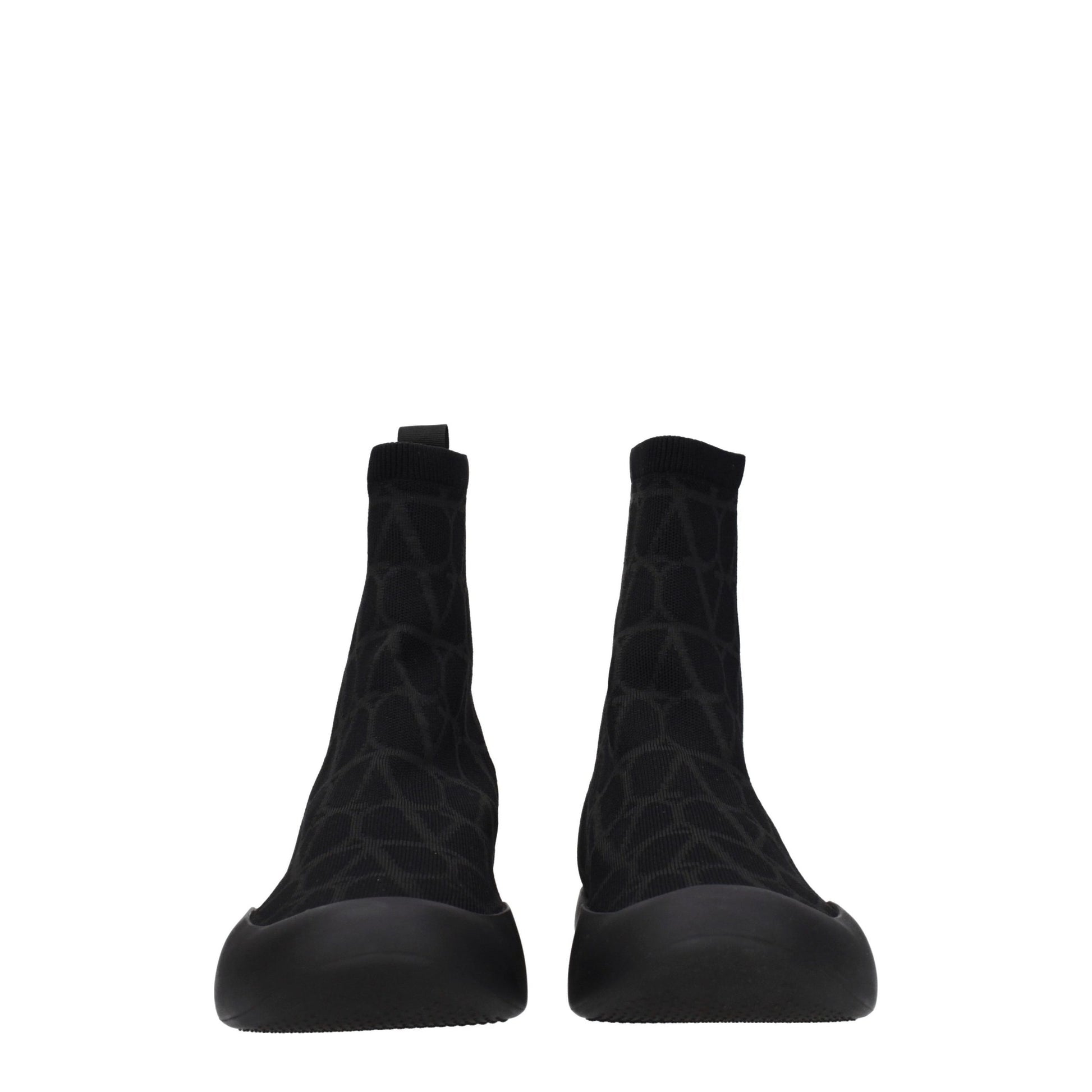 Valentino Garavani Black Fabric High Top Sneakers Curated Luxury Accessories by Orvyn