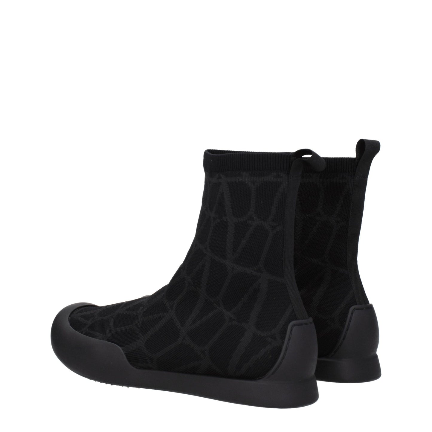 Valentino Garavani Black Fabric High Top Sneakers Curated Luxury Accessories by Orvyn