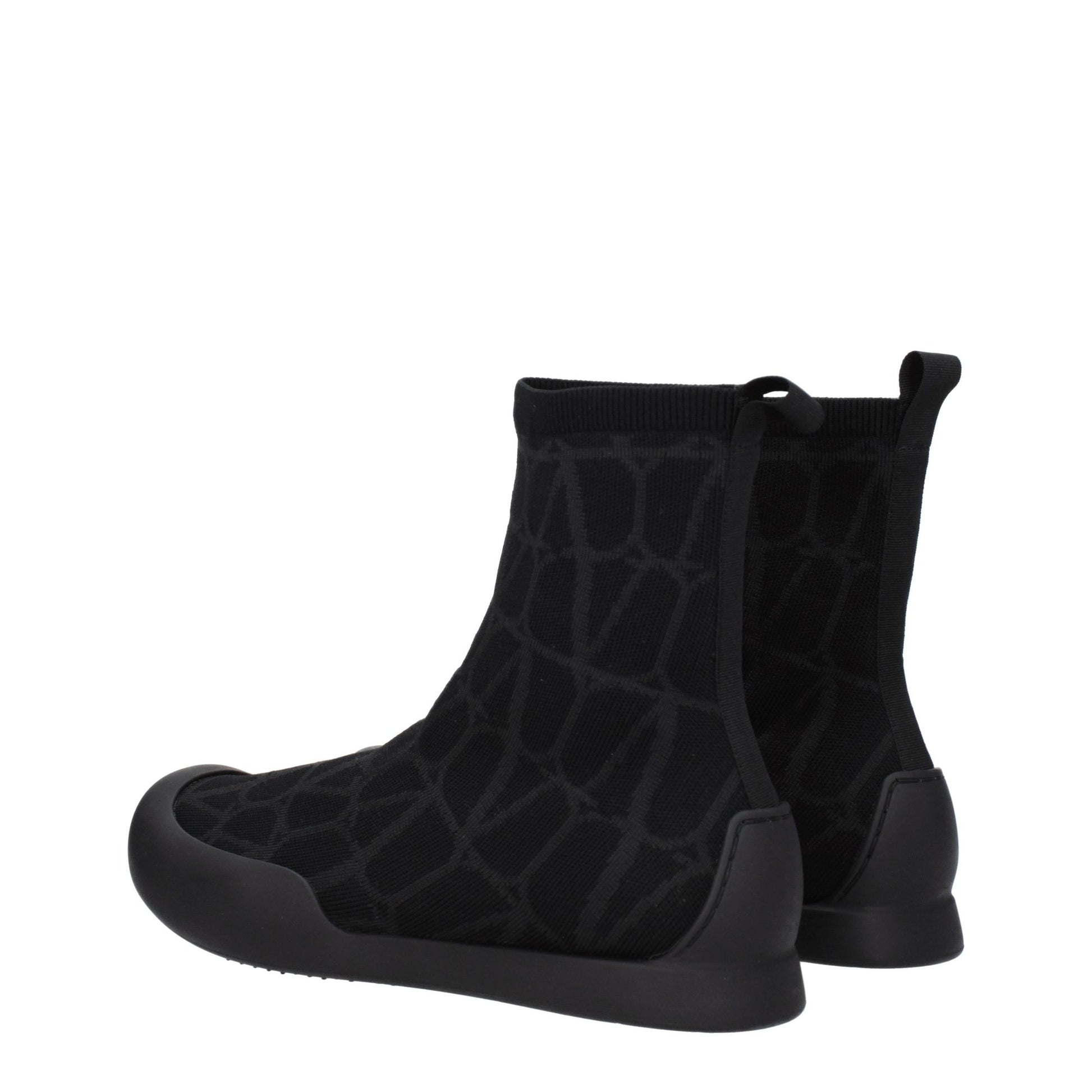Valentino Garavani Black Fabric High Top Sneakers Curated Luxury Accessories by Orvyn
