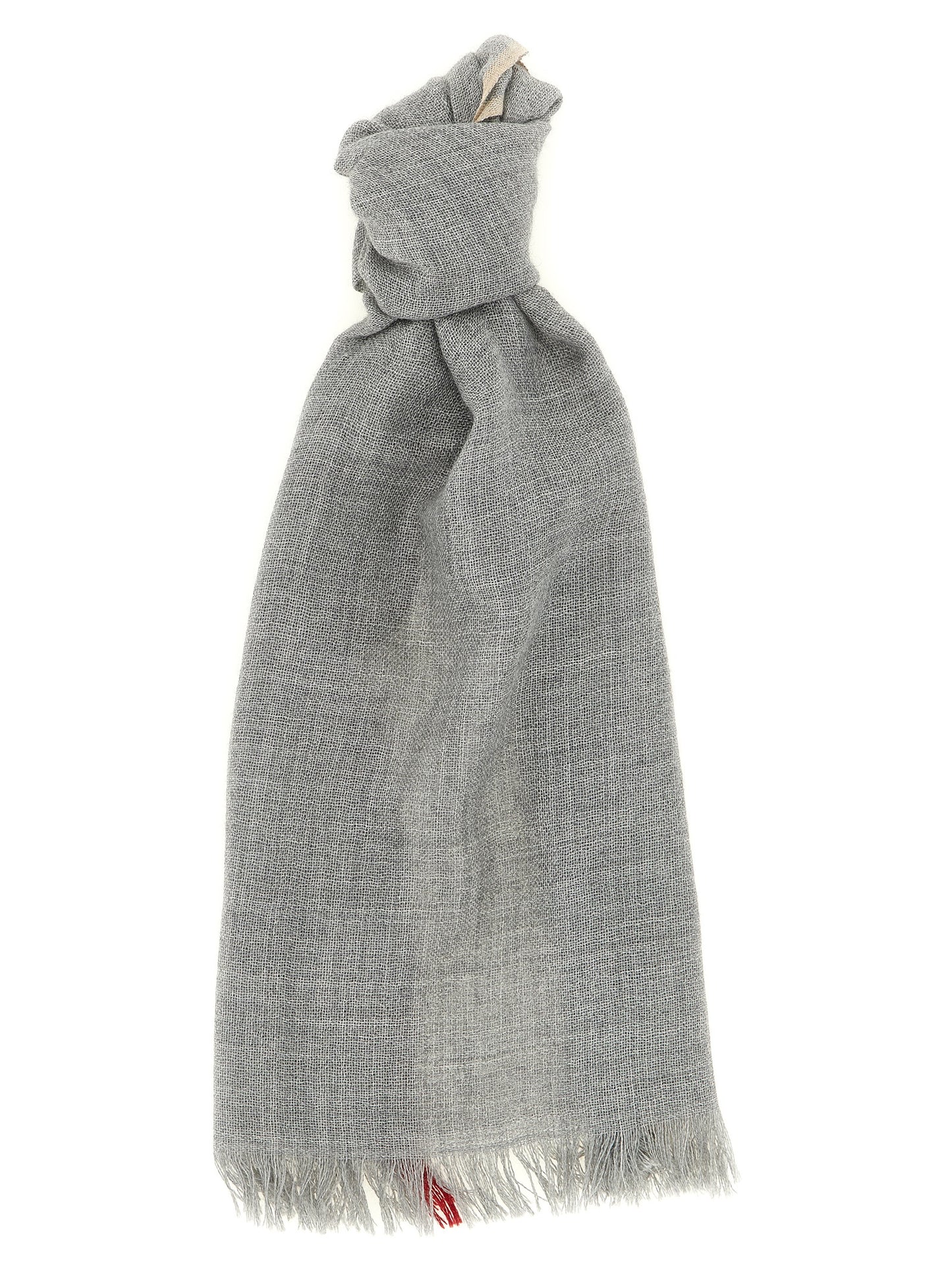 Brunello Cucinelli Gray Virgin Wool Scarf Curated Luxury Accessories by Orvyn