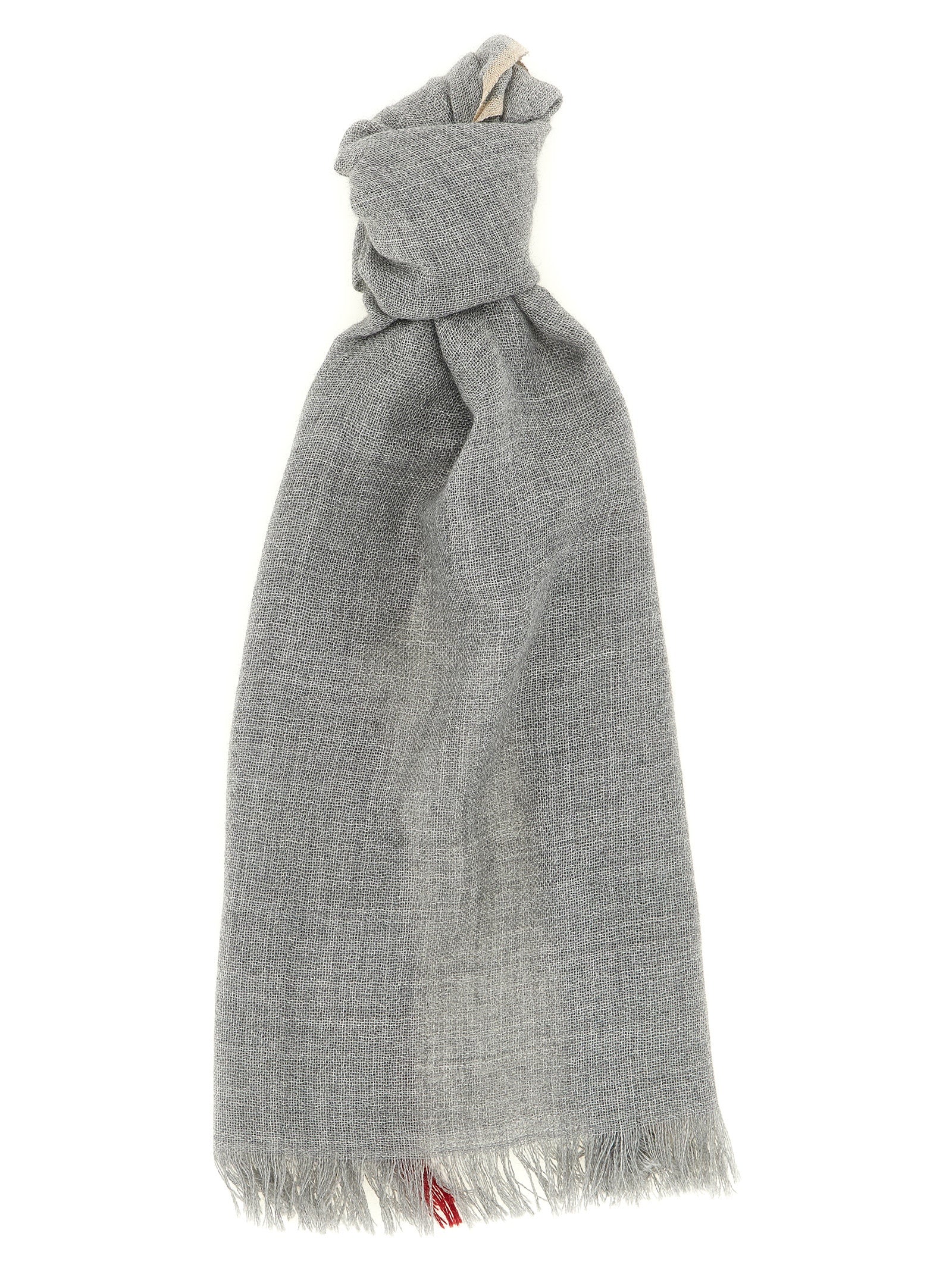 Brunello Cucinelli Gray Virgin Wool Scarf Curated Luxury Accessories by Orvyn