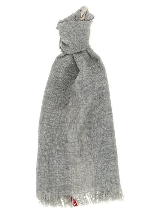 Brunello Cucinelli Gray Virgin Wool Scarf Curated Luxury Accessories by Orvyn