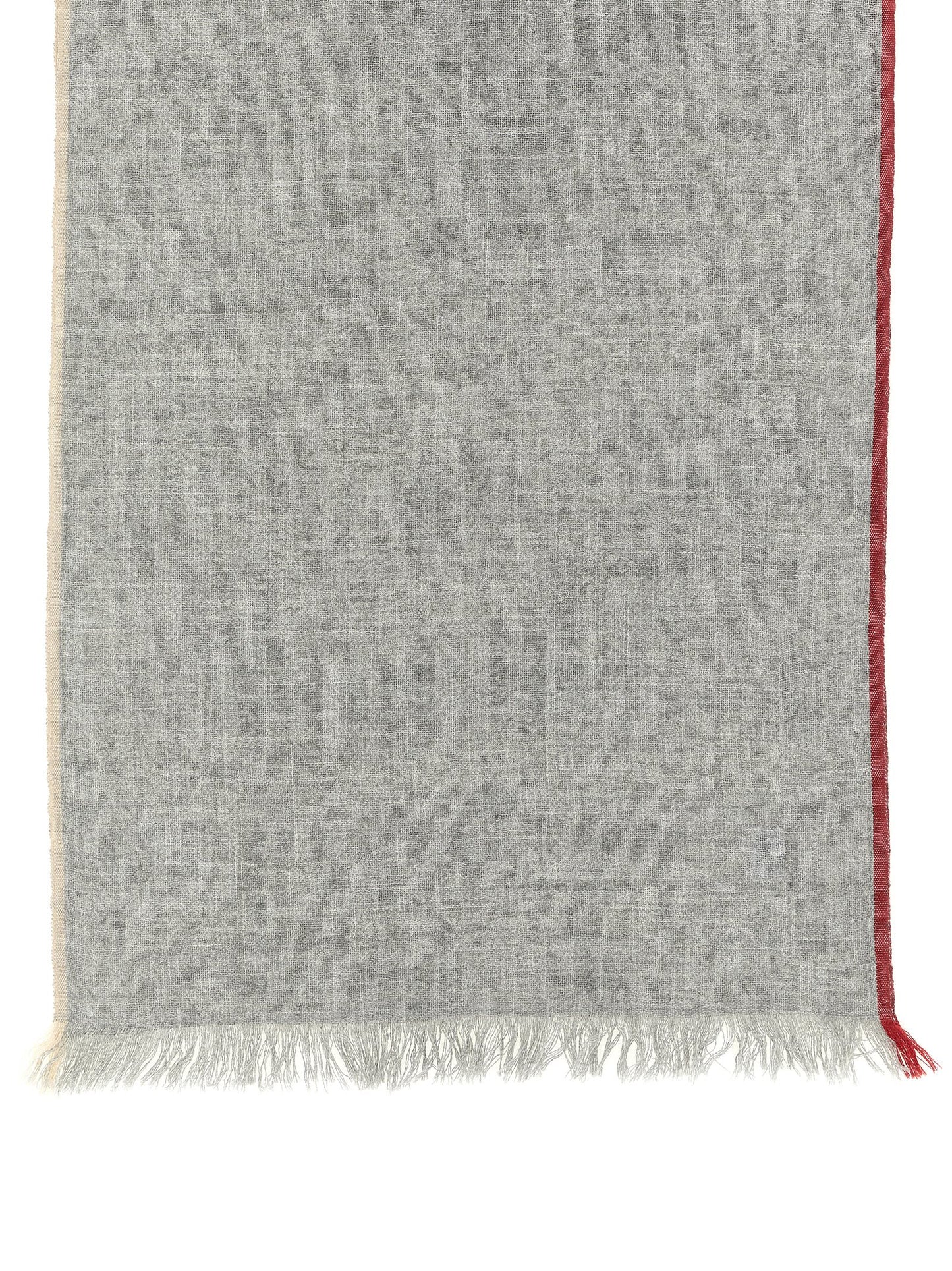 Brunello Cucinelli Gray Virgin Wool Scarf Curated Luxury Accessories by Orvyn
