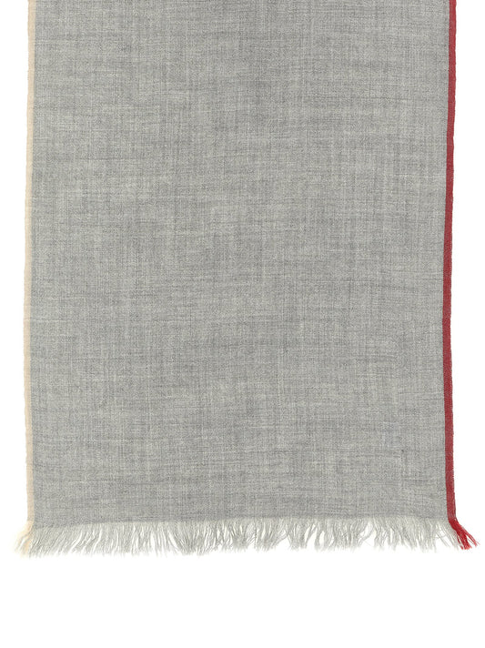 Brunello Cucinelli Gray Virgin Wool Scarf Curated Luxury Accessories by Orvyn