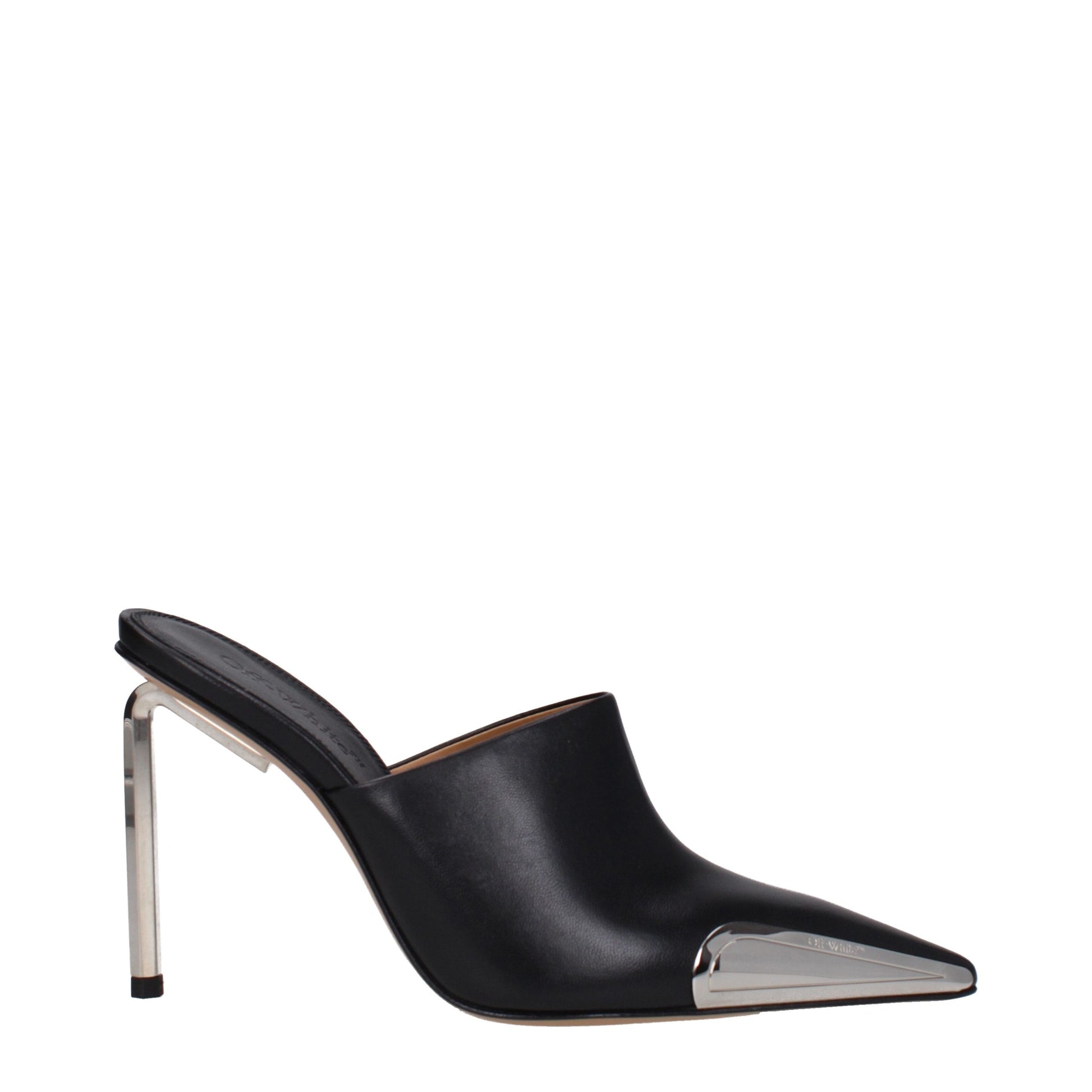 Off-White Black Leather High Heel Pumps Curated Luxury Accessories by Orvyn