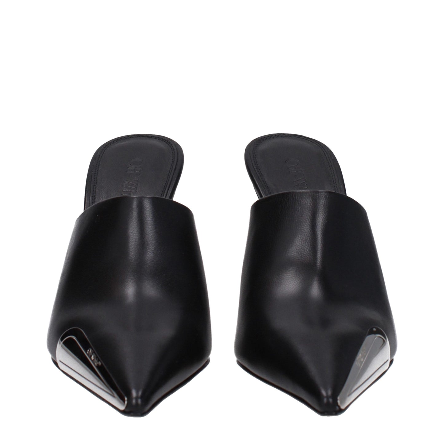 Off-White Black Leather High Heel Pumps Curated Luxury Accessories by Orvyn