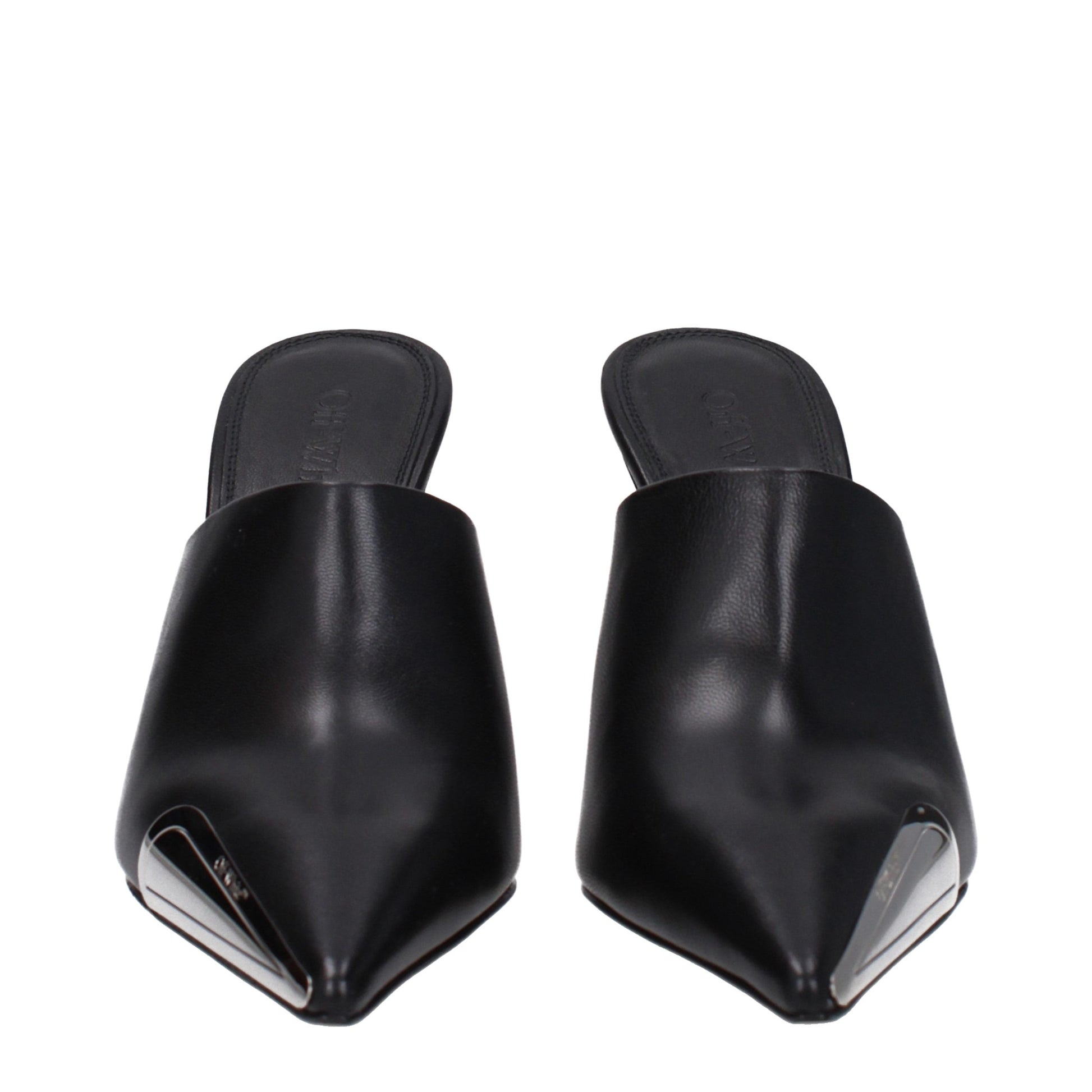 Off-White Black Leather High Heel Pumps Curated Luxury Accessories by Orvyn