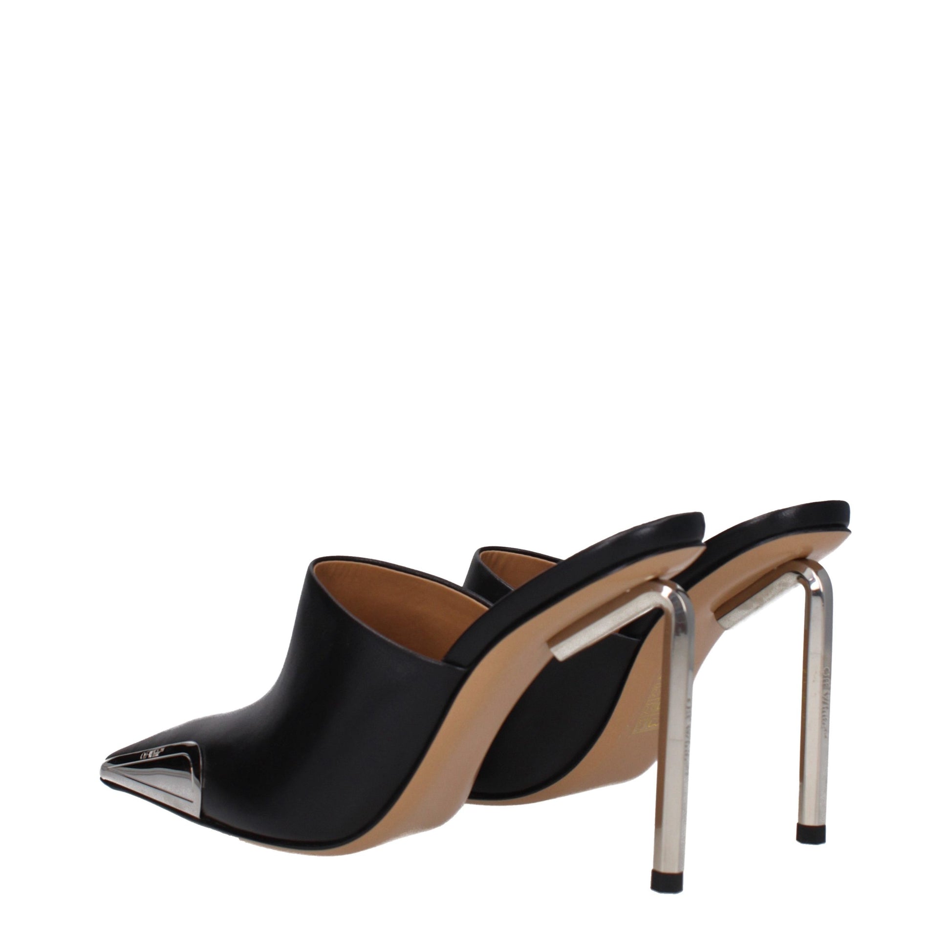 Off-White Black Leather High Heel Pumps Curated Luxury Accessories by Orvyn
