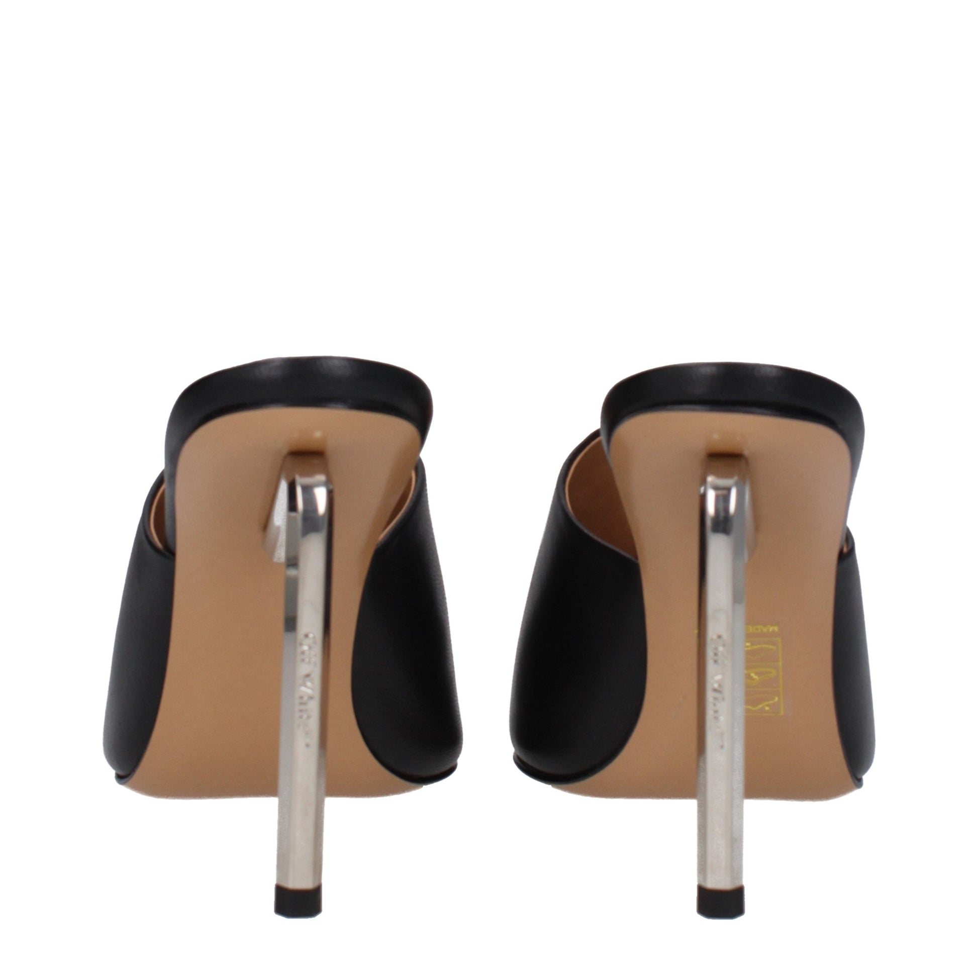 Off-White Black Leather High Heel Pumps Curated Luxury Accessories by Orvyn