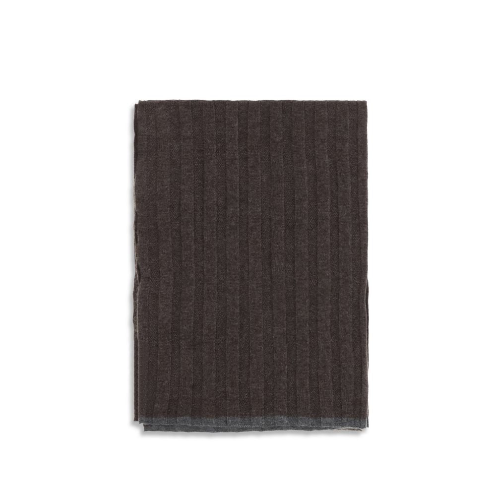 Brunello Cucinelli Brown Cashmere Scarf Curated Luxury Accessories by Orvyn