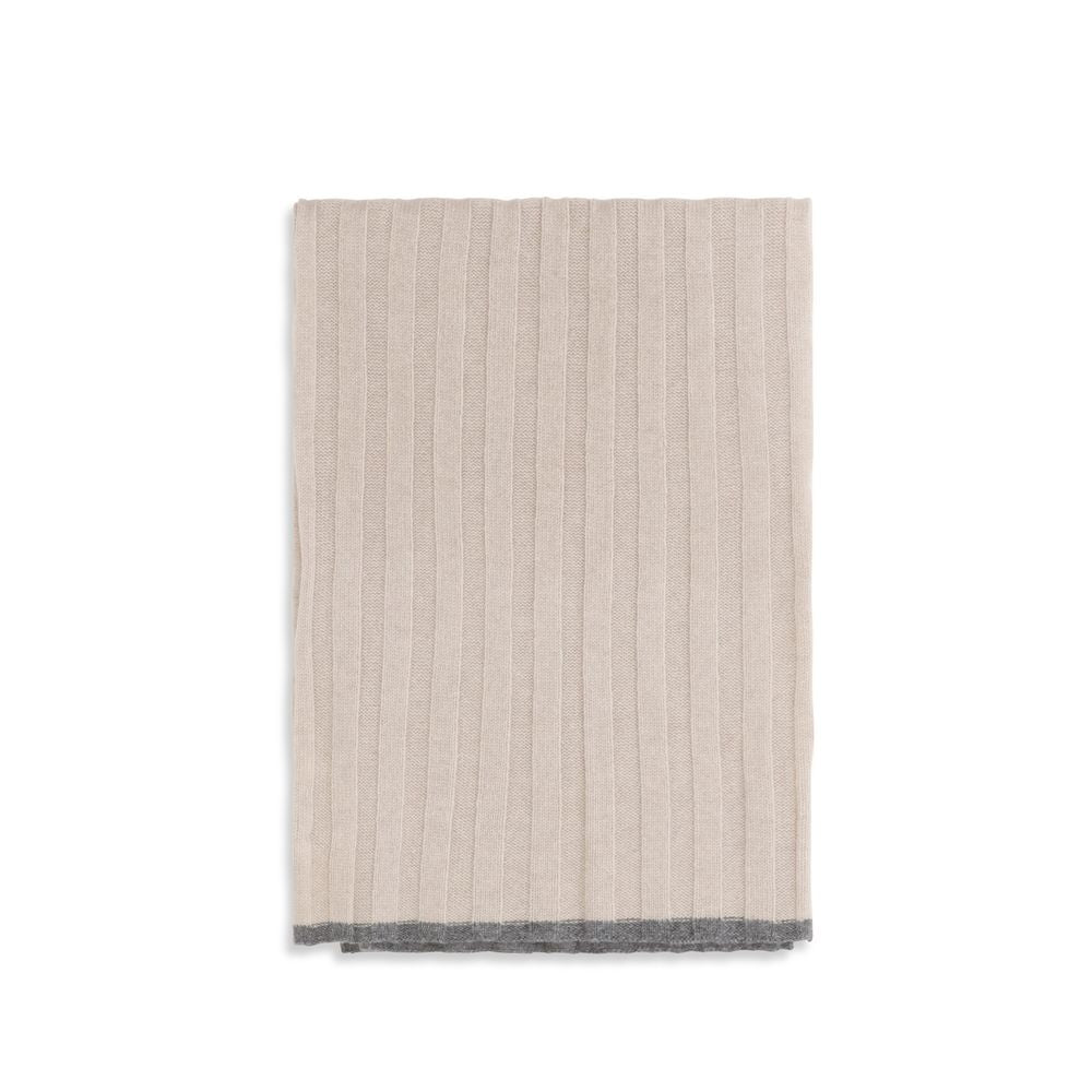 Brunello Cucinelli Beige Cashmere Scarf Curated Luxury Accessories by Orvyn