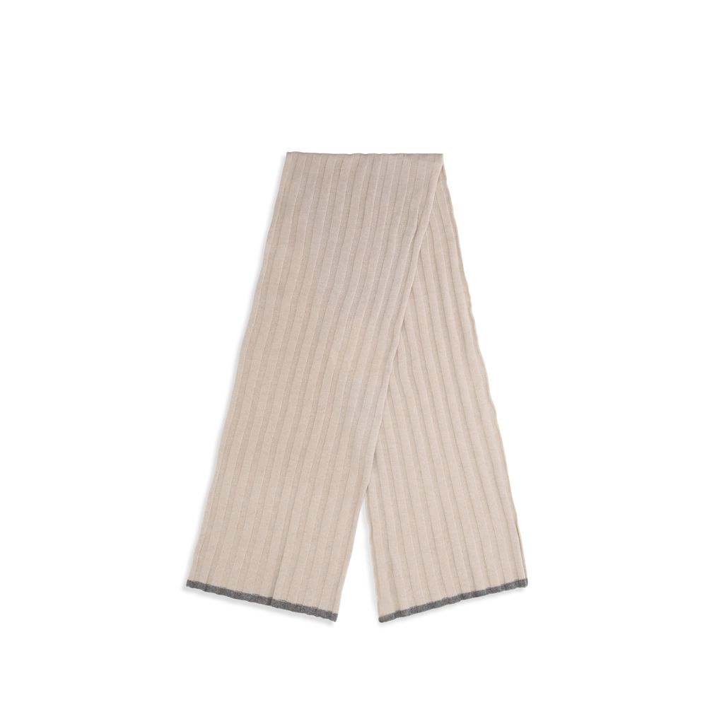 Brunello Cucinelli Beige Cashmere Scarf Curated Luxury Accessories by Orvyn