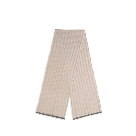 Brunello Cucinelli Beige Cashmere Scarf Curated Luxury Accessories by Orvyn