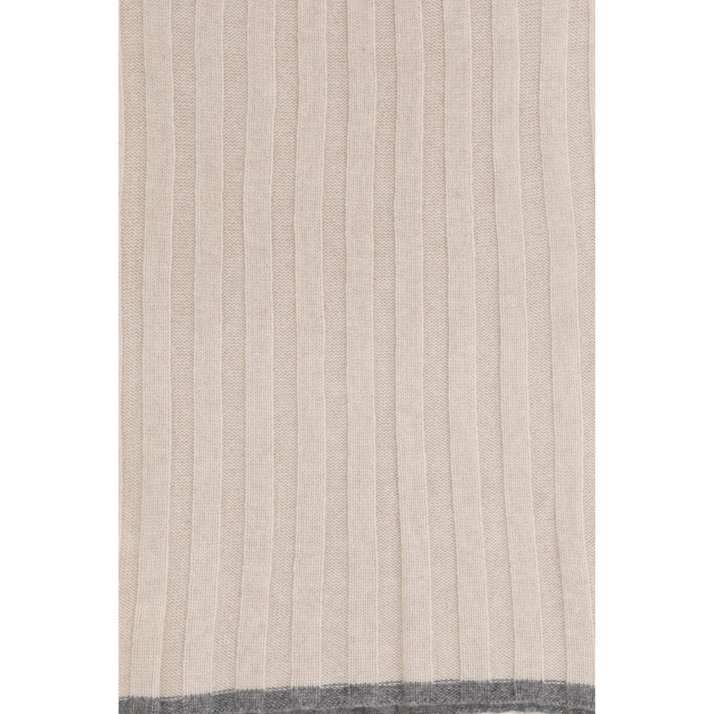 Brunello Cucinelli Beige Cashmere Scarf Curated Luxury Accessories by Orvyn