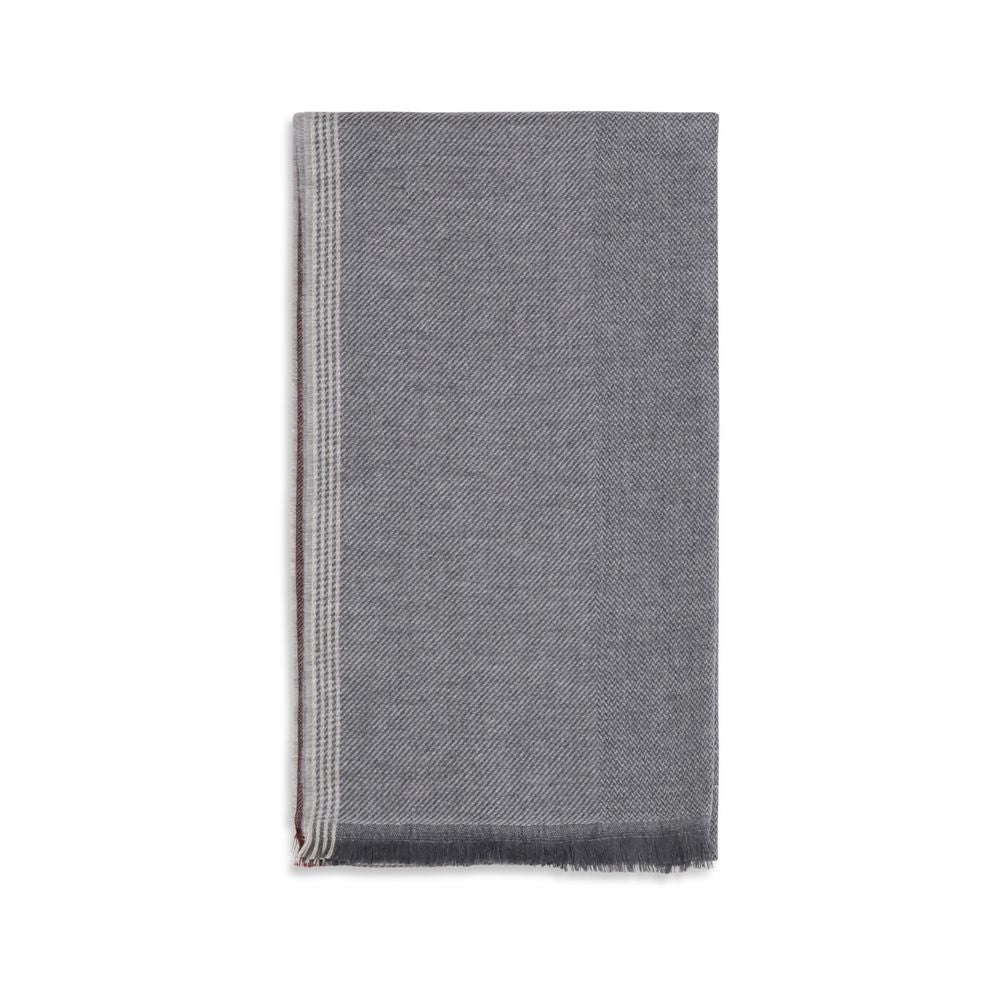 Brunello Cucinelli Gray Cashmere Scarf Curated Luxury Accessories by Orvyn