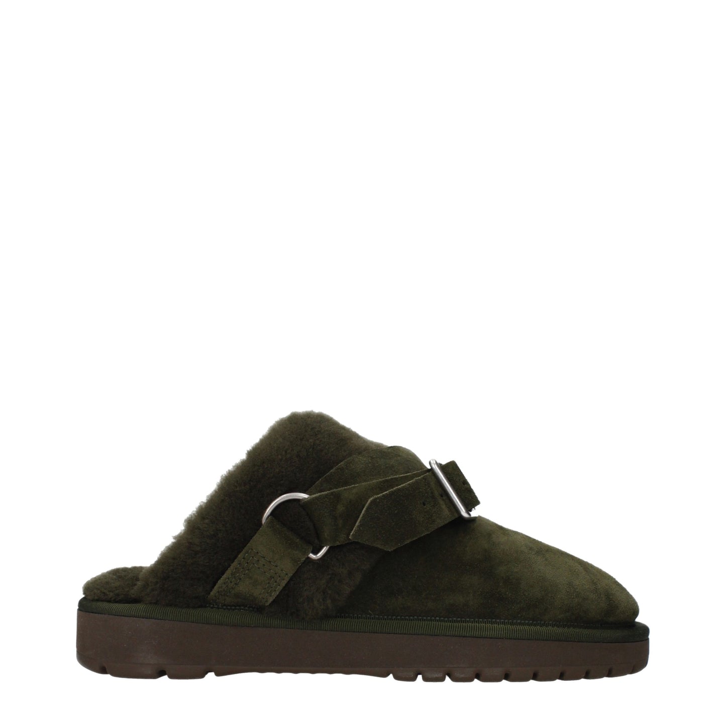 Burberry Green Leather Slippers Curated Luxury Accessories by Orvyn
