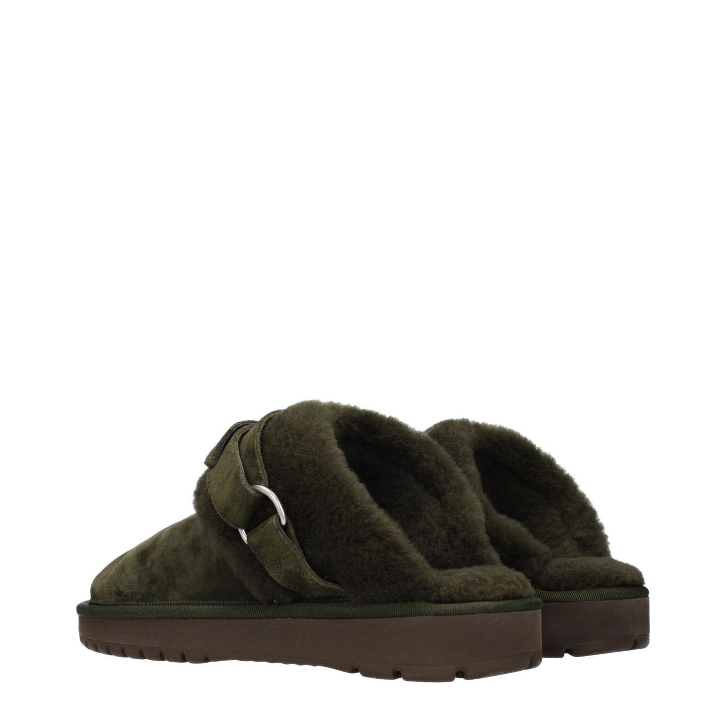 Burberry Green Leather Slippers Curated Luxury Accessories by Orvyn