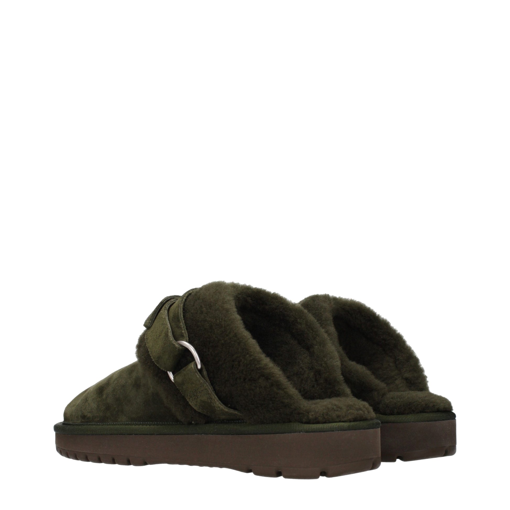 Burberry Green Leather Slippers Curated Luxury Accessories by Orvyn