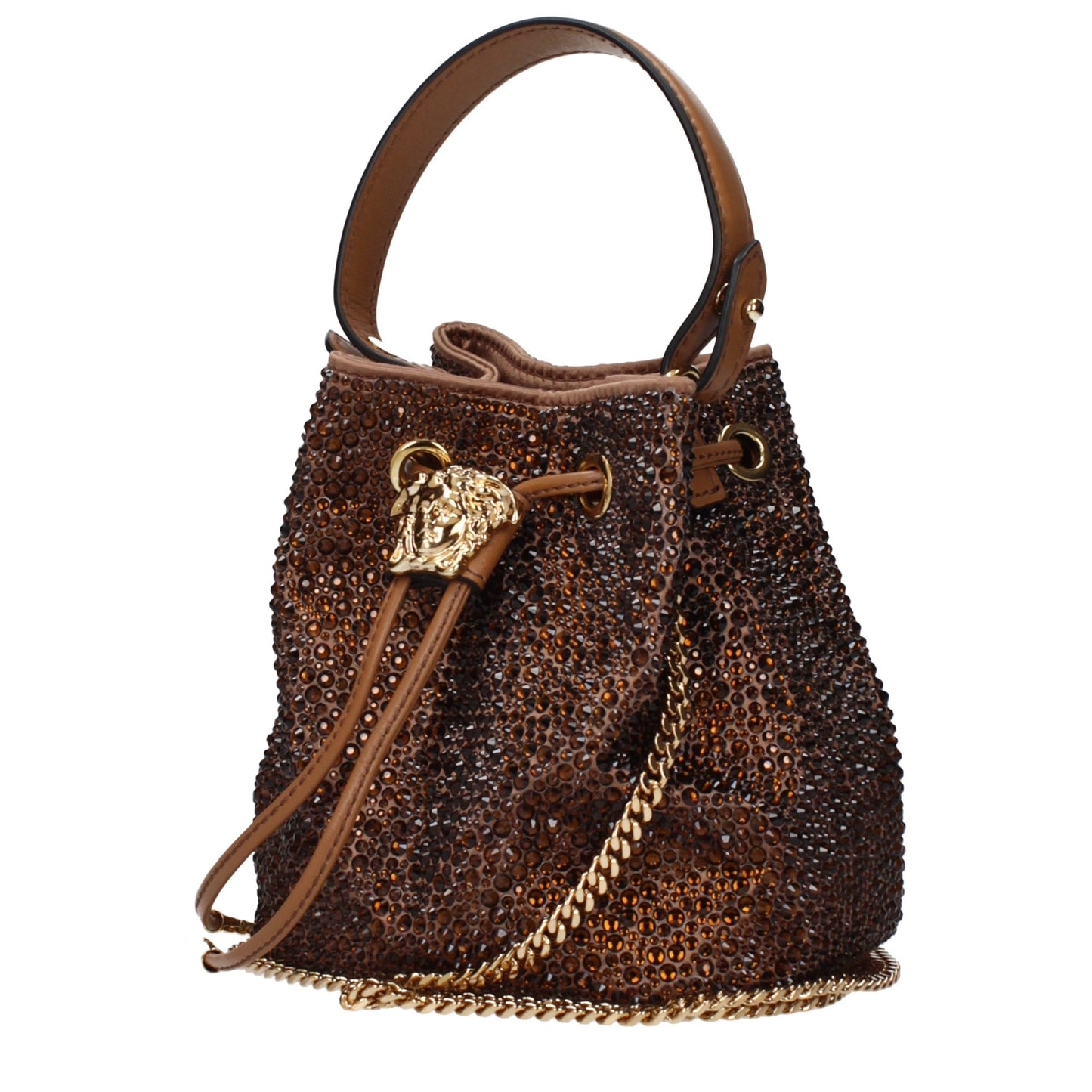 Versace Brown Satin Handbag Curated Luxury Accessories by Orvyn