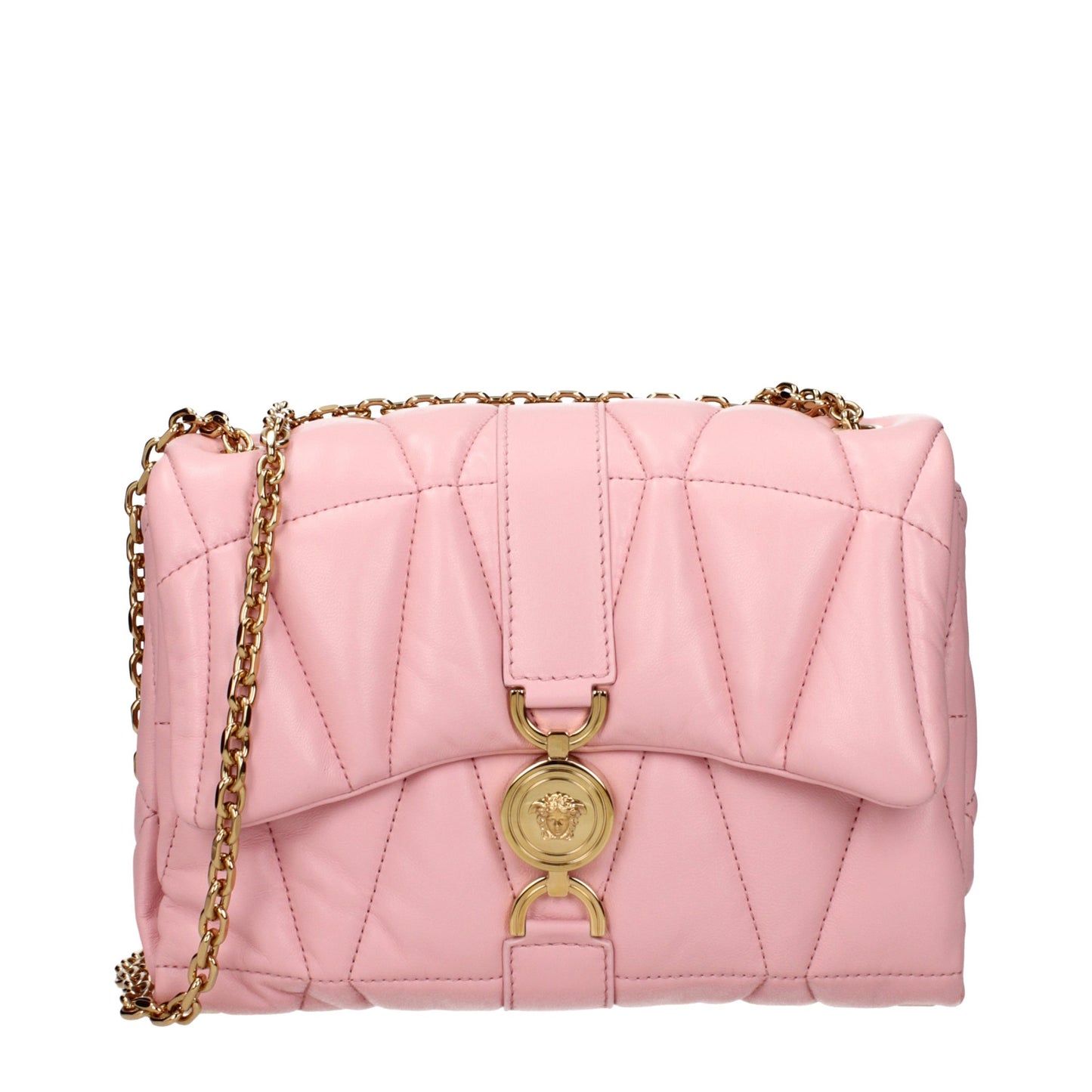 Versace Pink Leather Shoulder Bag Curated Luxury Accessories by Orvyn