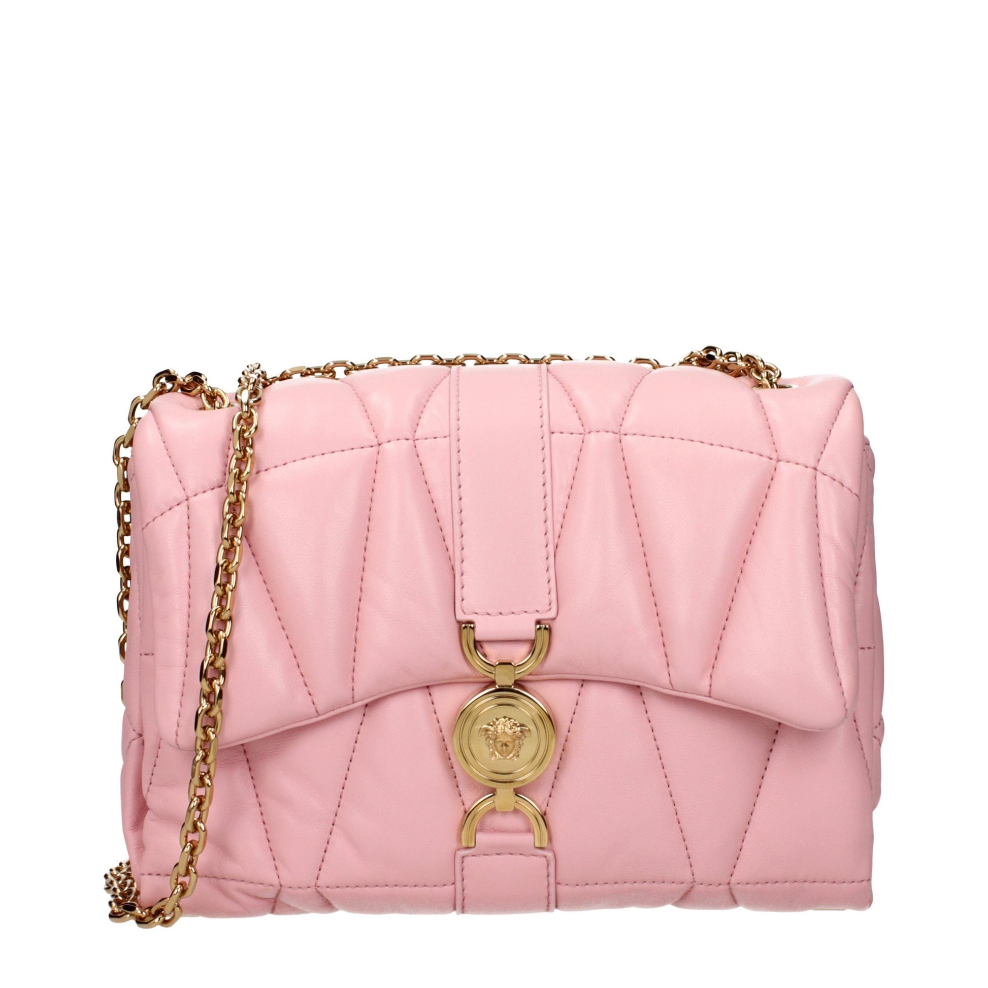 Versace Pink Leather Shoulder Bag Curated Luxury Accessories by Orvyn