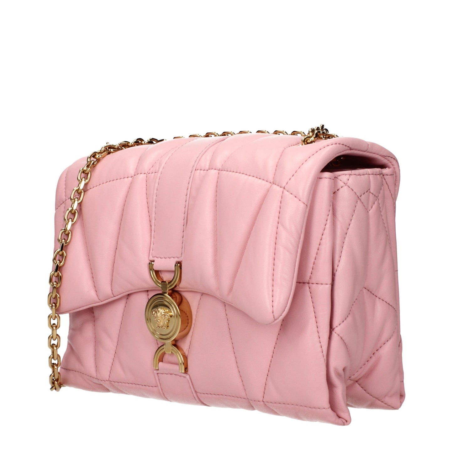 Versace Pink Leather Shoulder Bag Curated Luxury Accessories by Orvyn