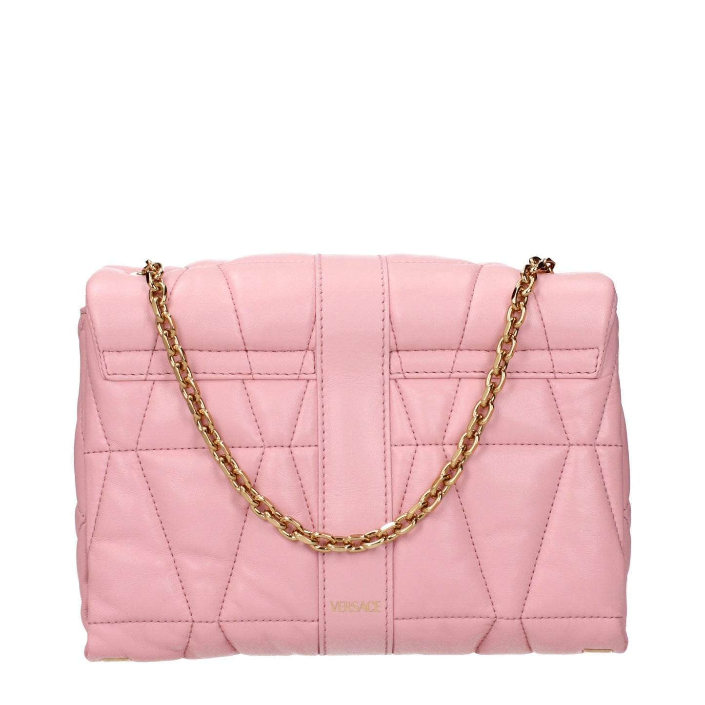 Versace Pink Leather Shoulder Bag Curated Luxury Accessories by Orvyn