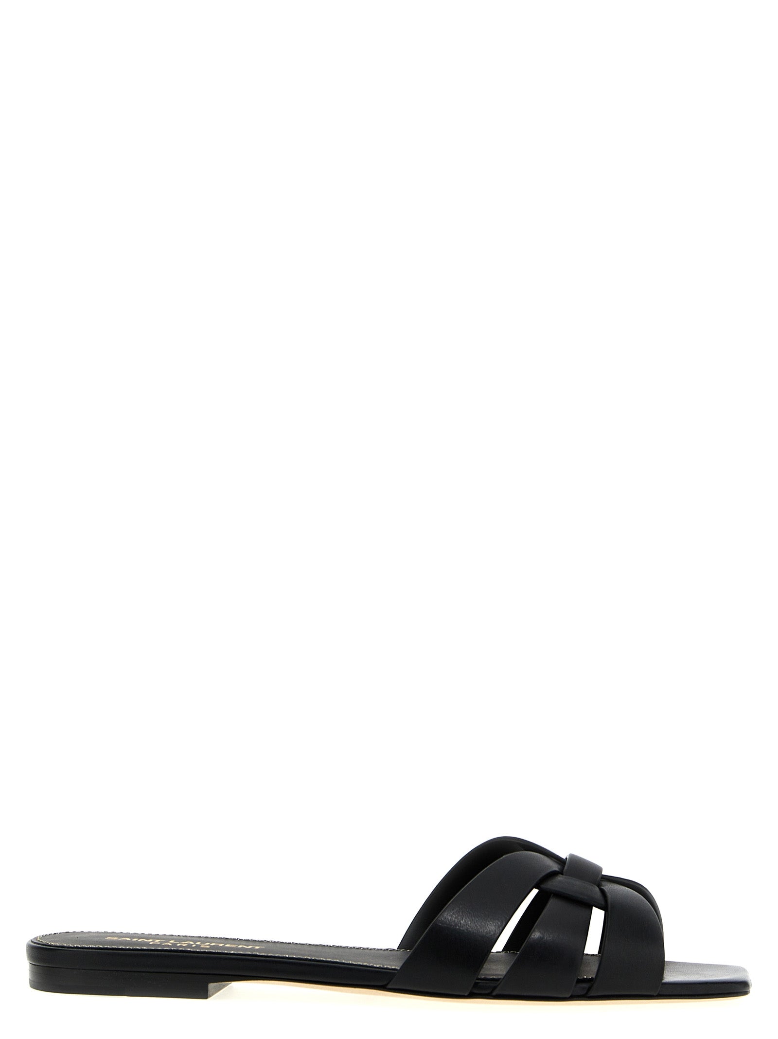Saint Laurent Black Calfskin Slides Curated Luxury Accessories by Orvyn