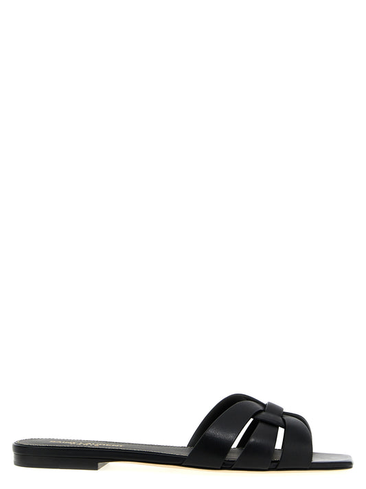 Saint Laurent Black Calfskin Slides Curated Luxury Accessories by Orvyn