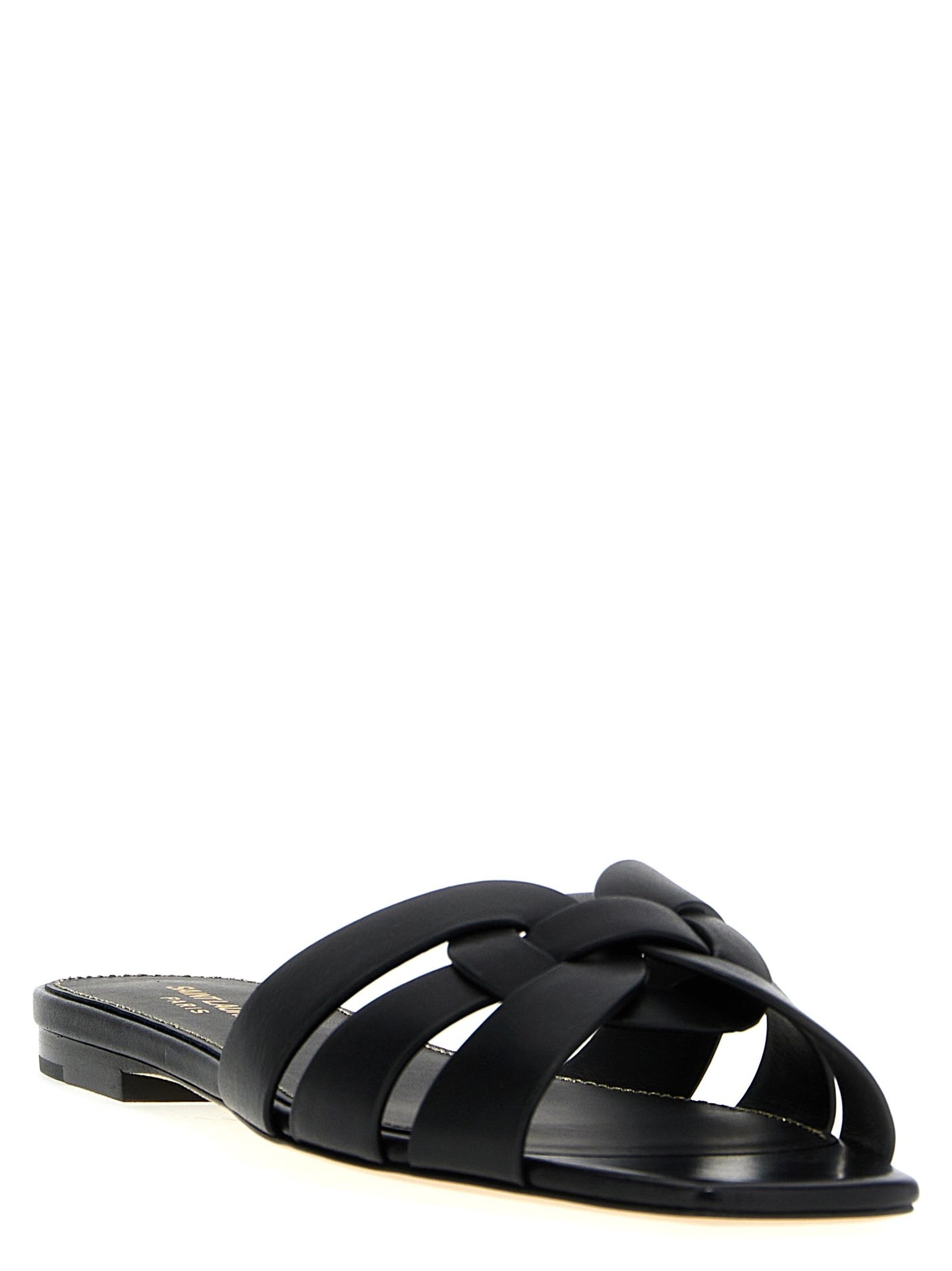 Saint Laurent Black Calfskin Slides Curated Luxury Accessories by Orvyn